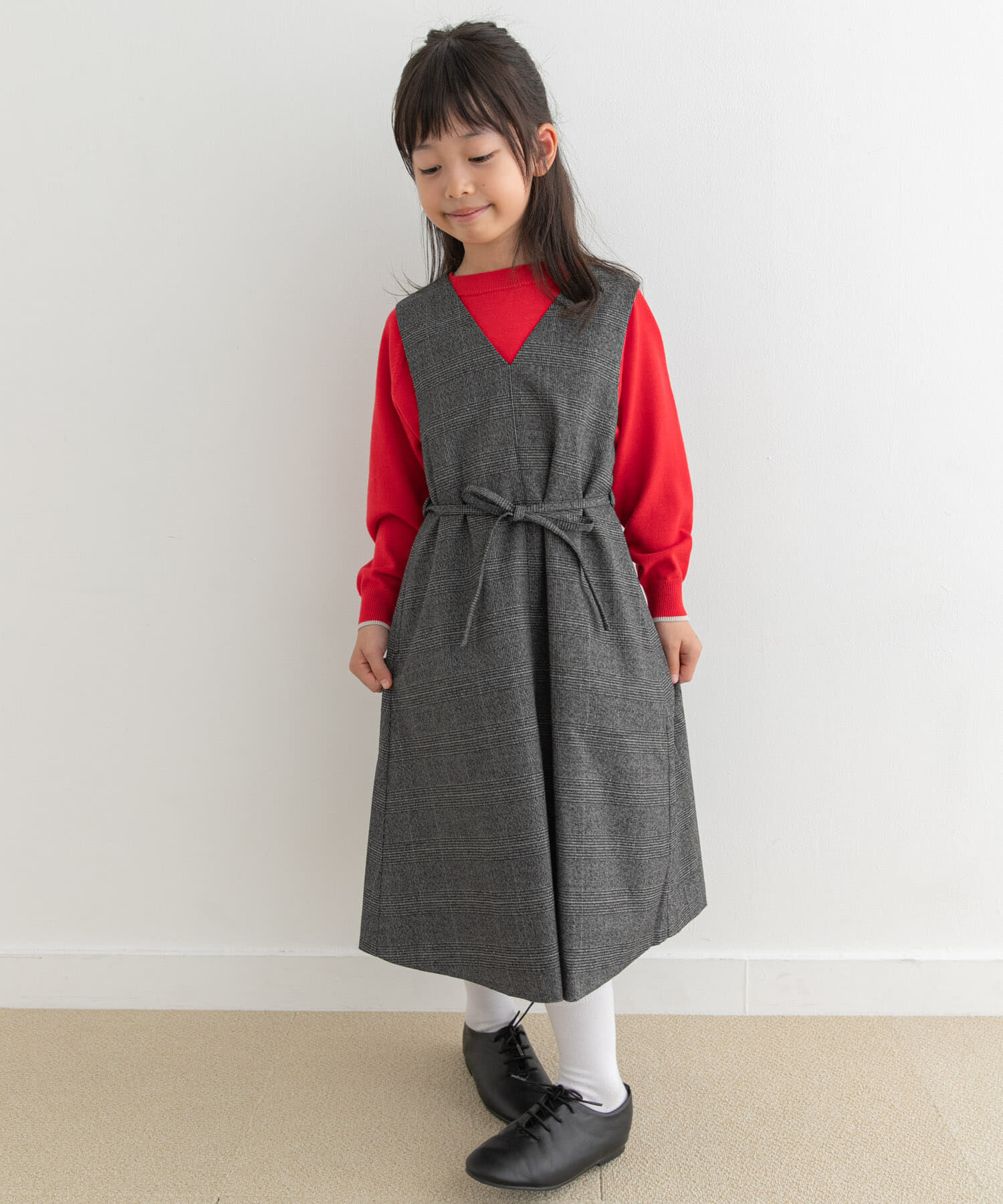 URBAN RESEARCH DOORS「『親子リンク』『UR TECH』ツイルジャンパースカート(KIDS)」|ワンピース|