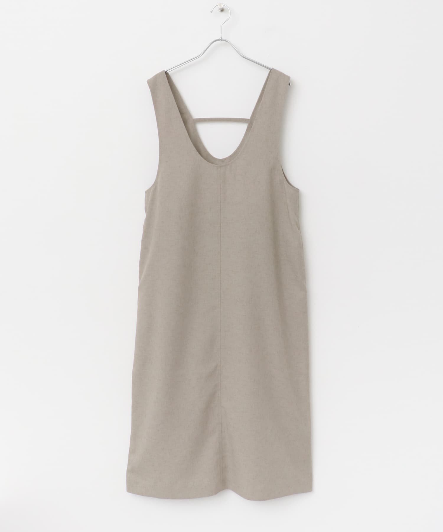 URBAN RESEARCH DOORS「ドライタッチUネックジャンパースカート」|ワンピース|