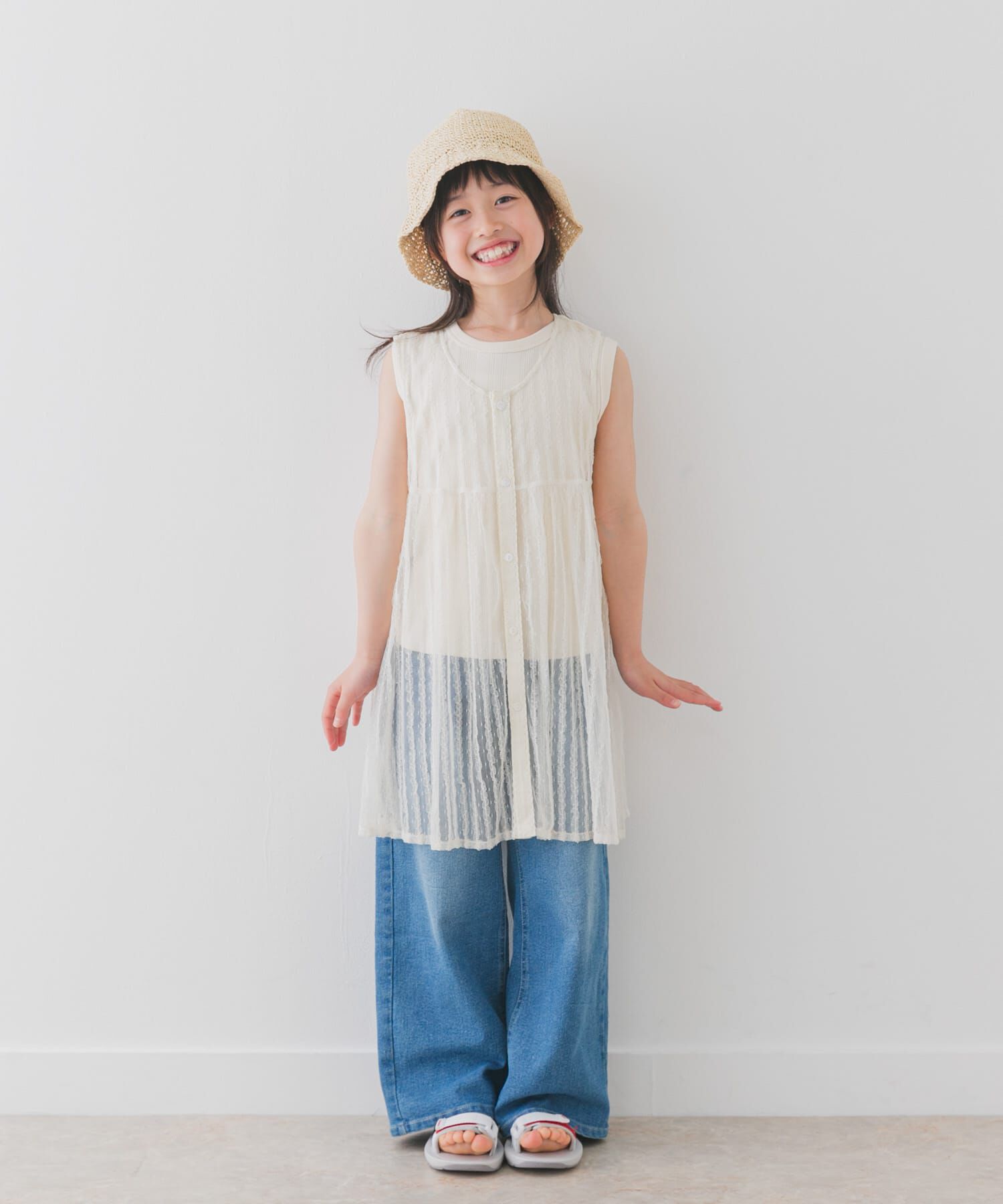 URBAN RESEARCH DOORS「『WEB/一部店舗限定サイズ』ノースリーブランダムリブカットソー(KIDS)」|その他|