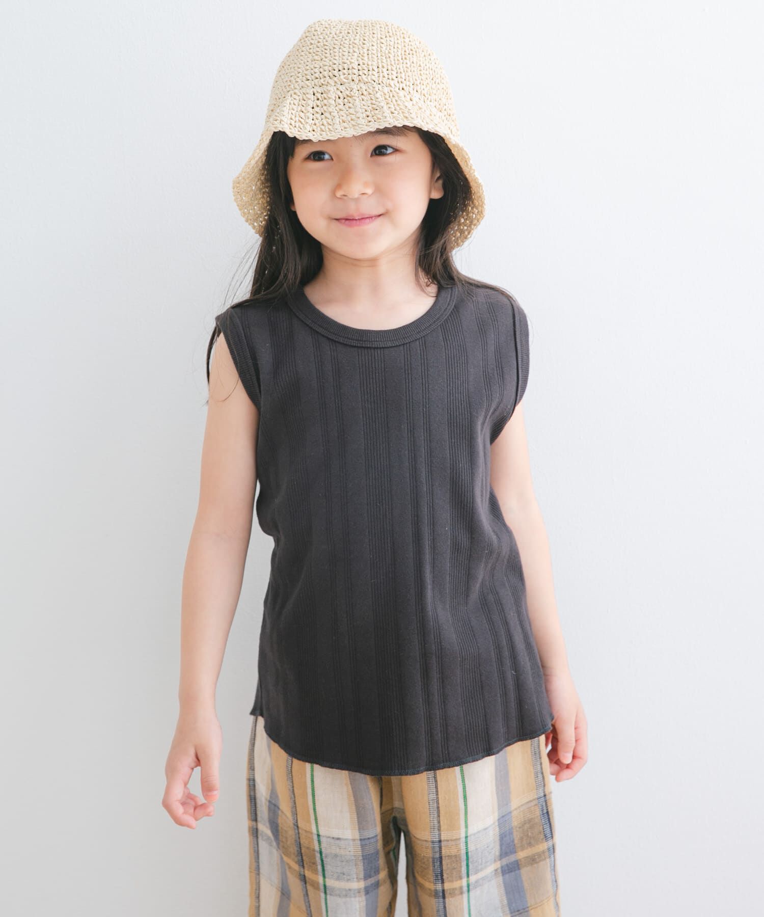 URBAN RESEARCH DOORS「『WEB/一部店舗限定サイズ』ノースリーブランダムリブカットソー(KIDS)」|その他|