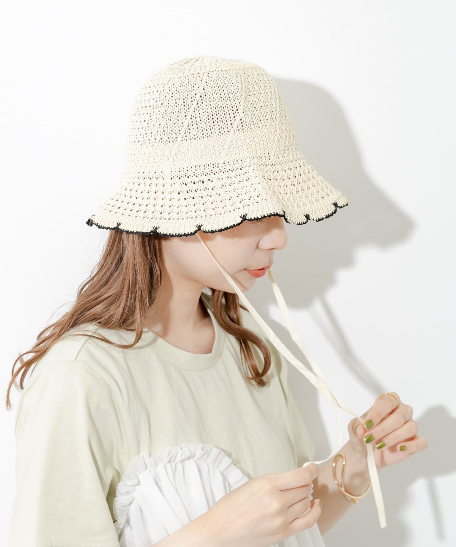 SMELLY「スカラップチューリップハット」|ハット|