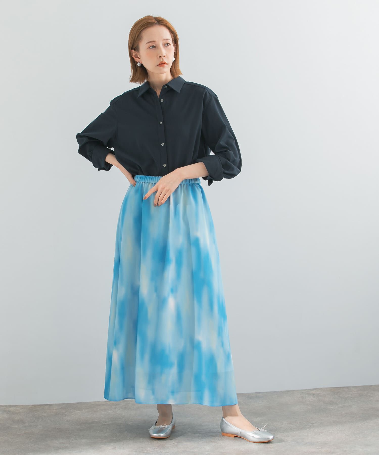 URBAN RESEARCH ROSSO「カラーグラデーションプリントスカート」|スカート|