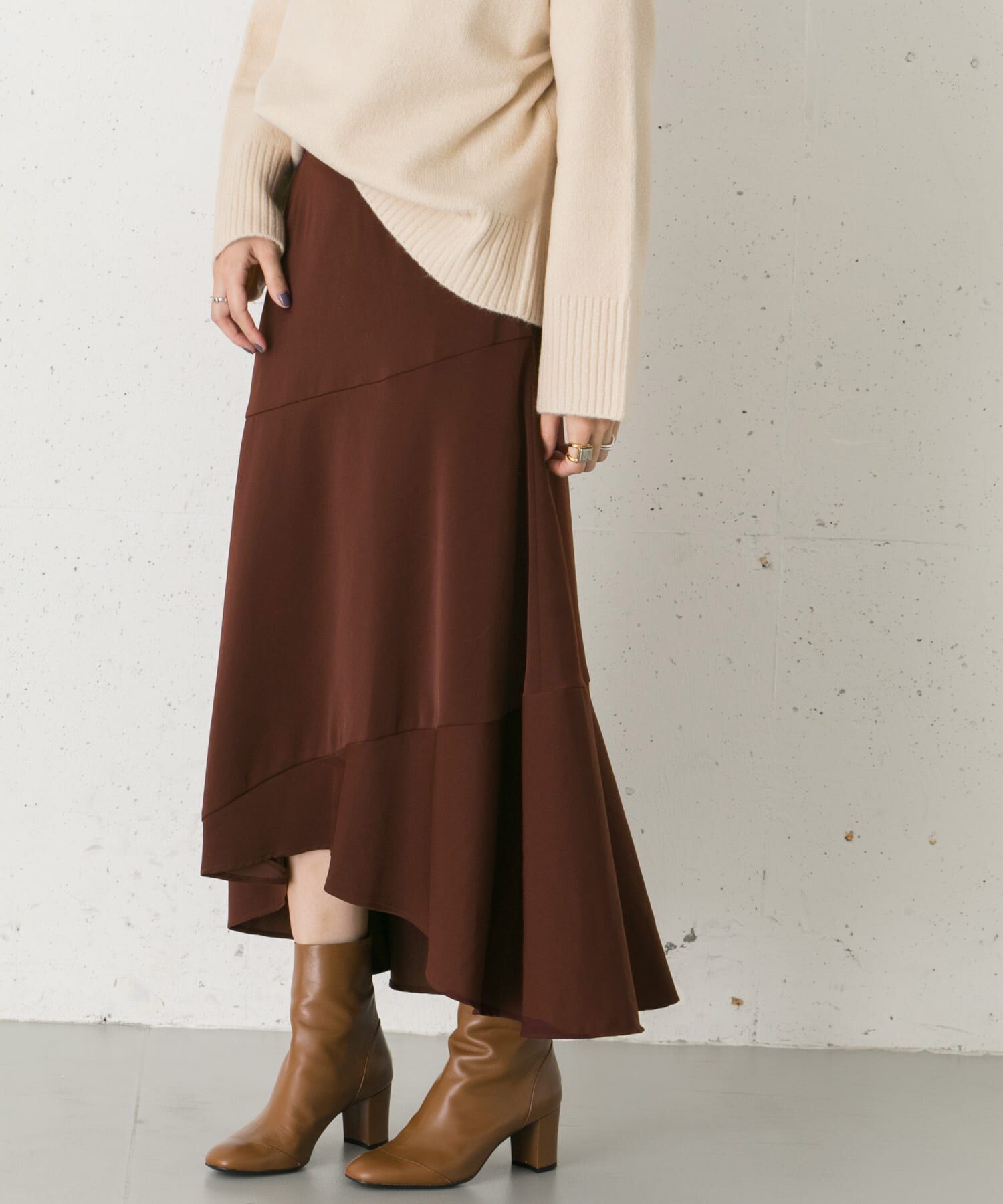 URBAN RESEARCH ROSSO「ヘムフレアマキシスカート&there4;」|スカート|