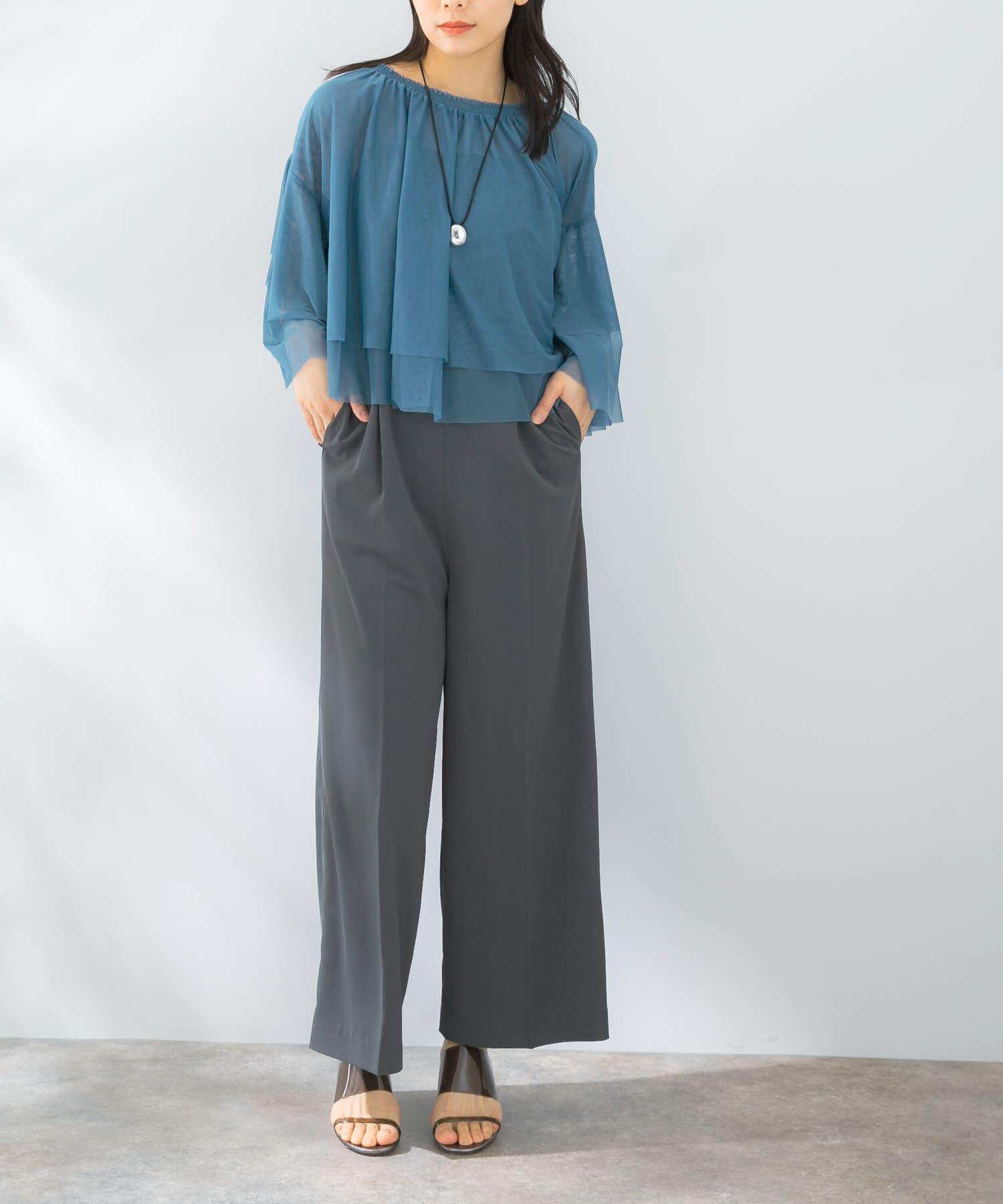 URBAN RESEARCH ROSSO「チュールブラウスセットオールインワン」|スカート|