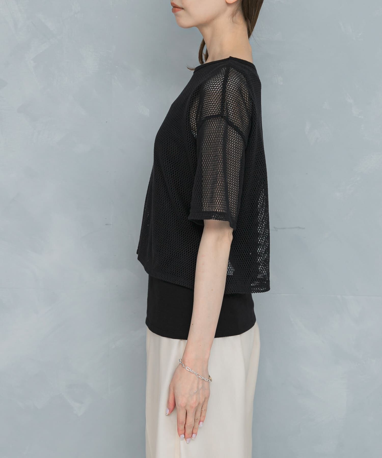 URBAN RESEARCH ROSSO「レイヤードメッシュカットソー」|Tシャツ・カットソー|