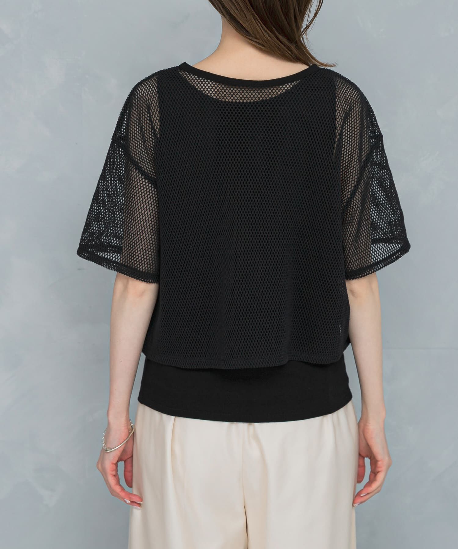 URBAN RESEARCH ROSSO「レイヤードメッシュカットソー」|Tシャツ・カットソー|