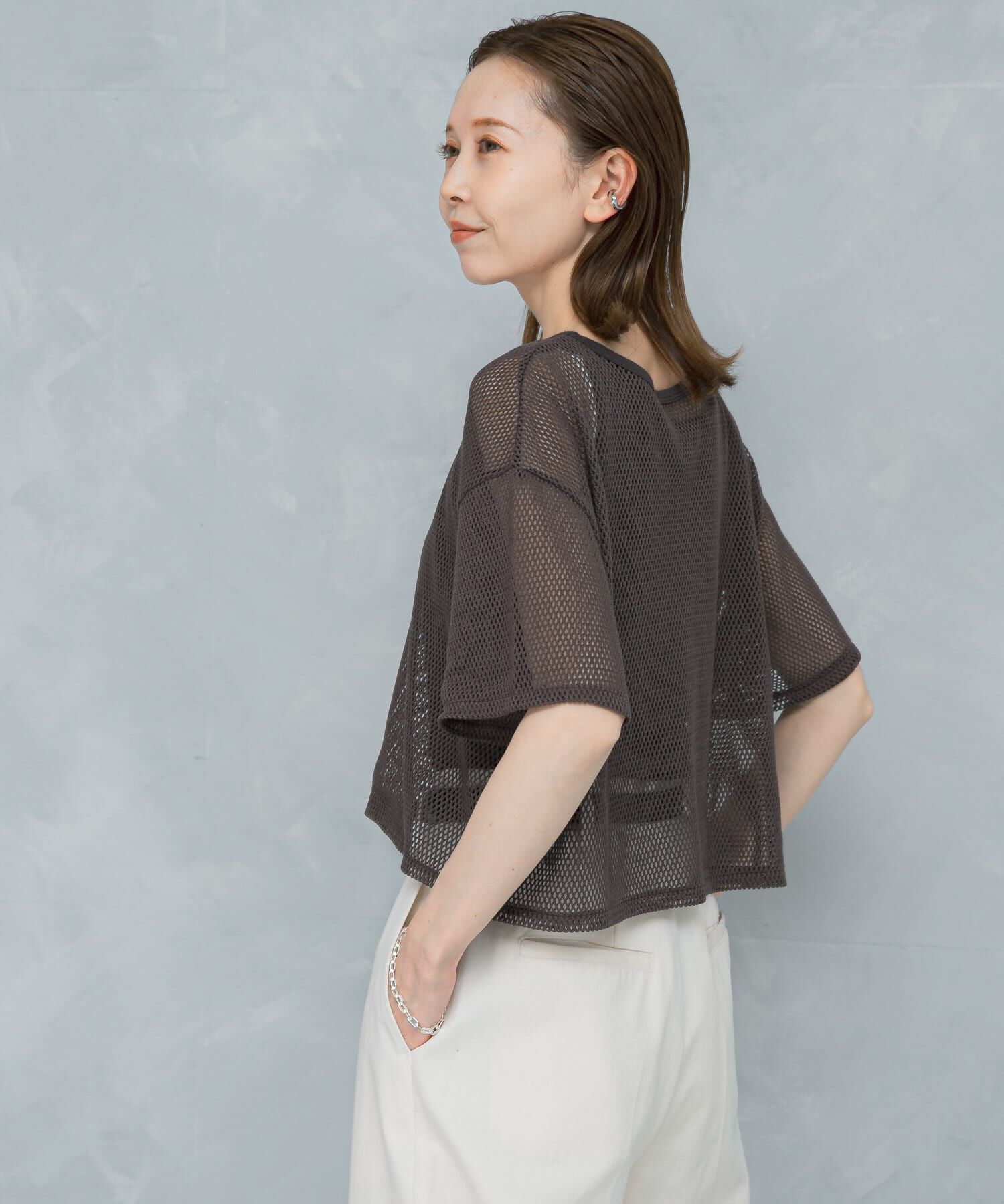 URBAN RESEARCH ROSSO「レイヤードメッシュカットソー」|Tシャツ・カットソー|