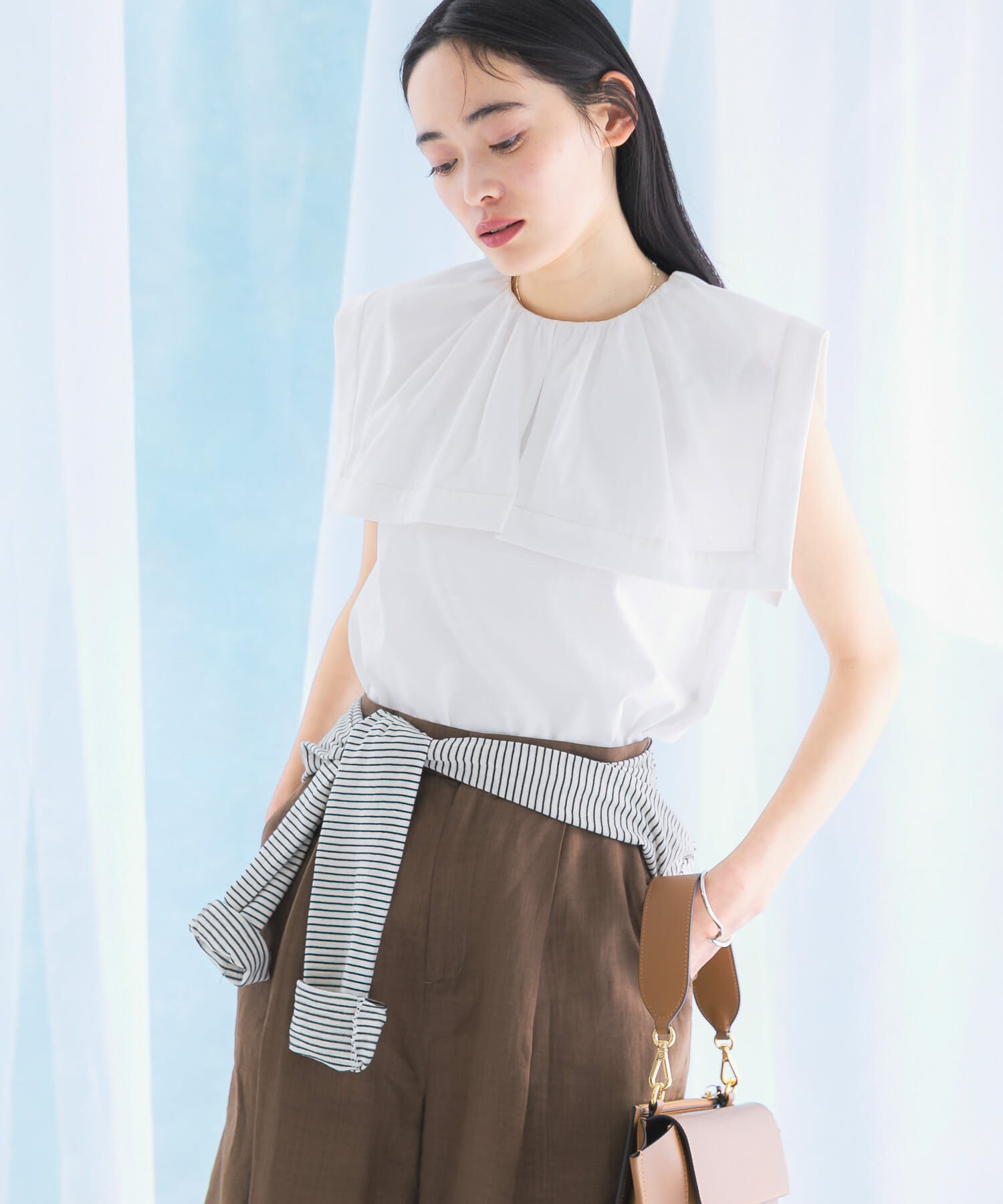 URBAN RESEARCH ROSSO「ケープデザインTシャツ」|Tシャツ・カットソー|