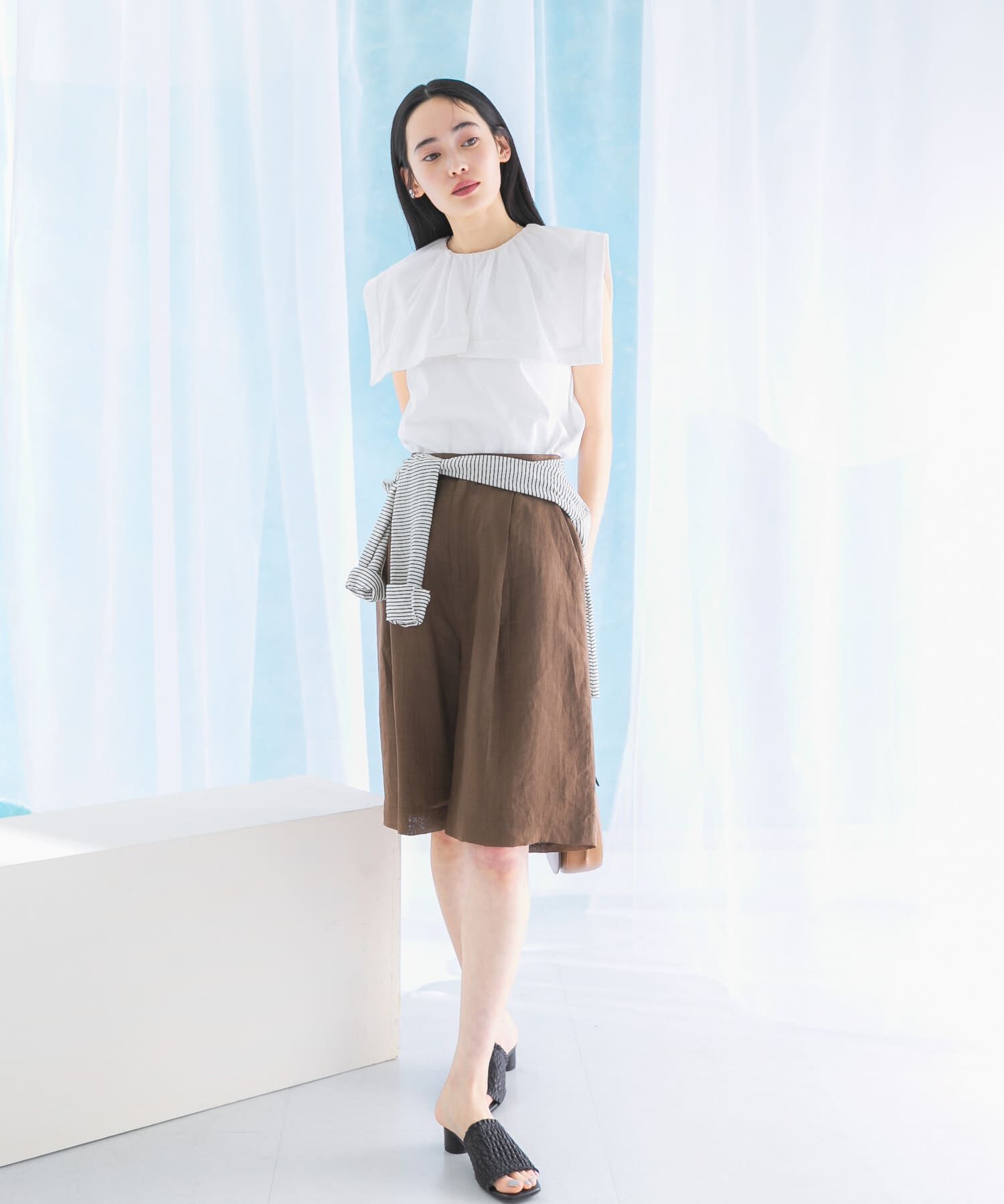 URBAN RESEARCH ROSSO「ケープデザインTシャツ」|Tシャツ・カットソー|