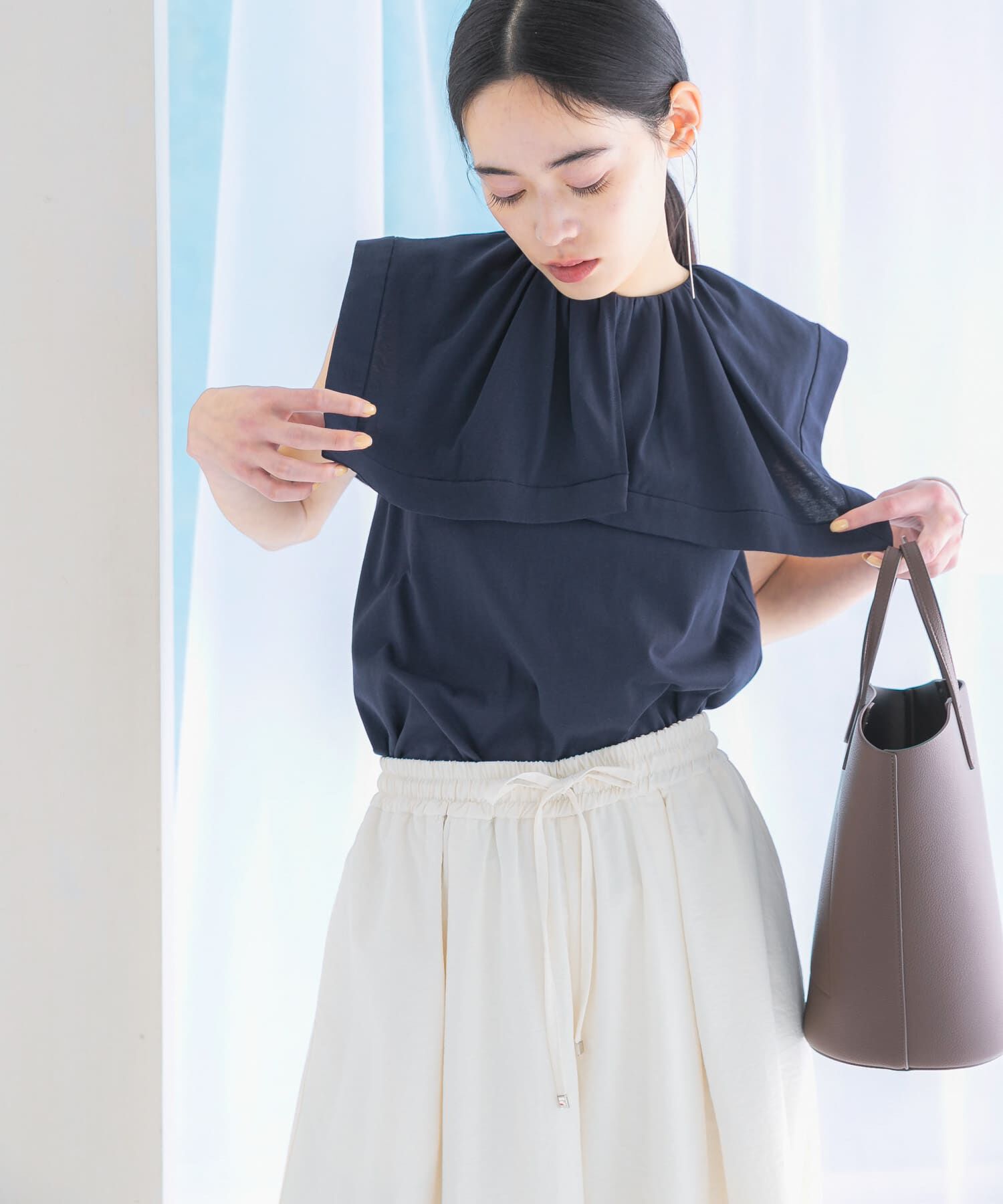 URBAN RESEARCH ROSSO「ケープデザインTシャツ」|Tシャツ・カットソー|