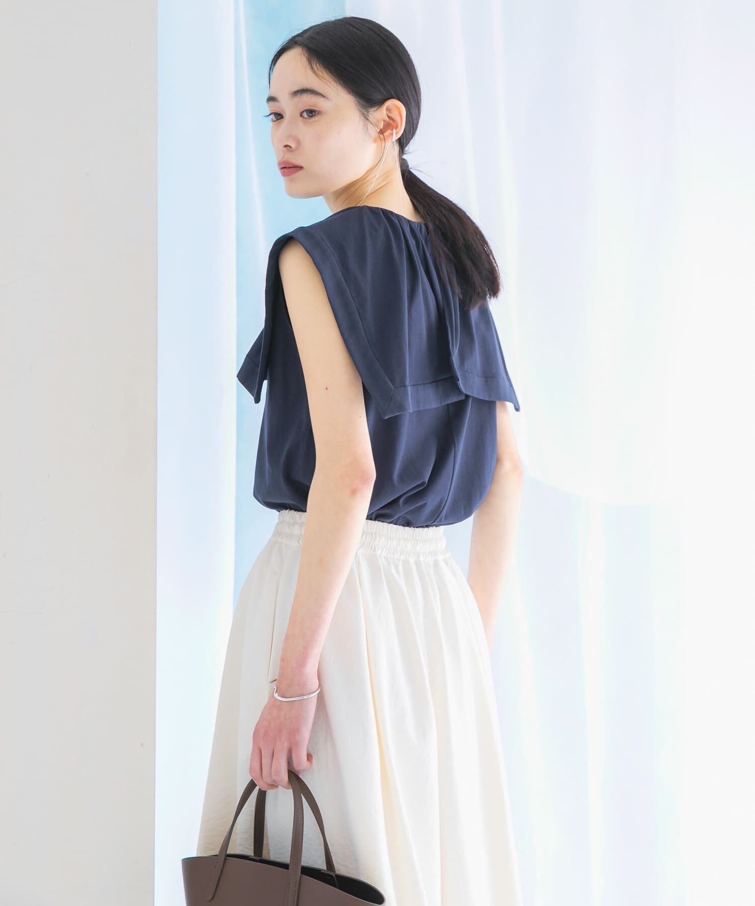 URBAN RESEARCH ROSSO「ケープデザインTシャツ」|Tシャツ・カットソー|