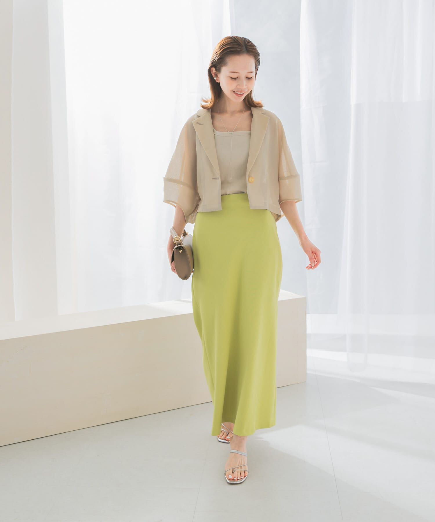 URBAN RESEARCH ROSSO「接触冷感リネン混バイヤススカート」|スカート|