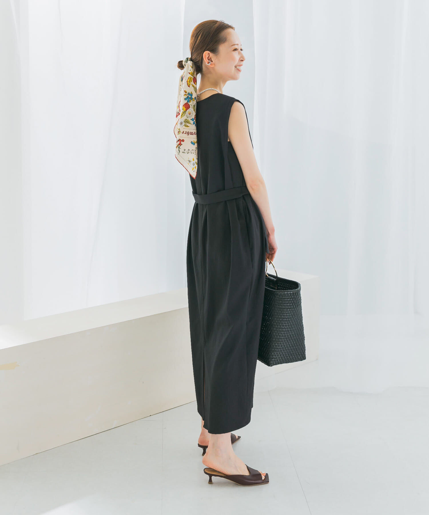 URBAN RESEARCH ROSSO「接触冷感リネン混ストレートワンピース」|ワンピース|