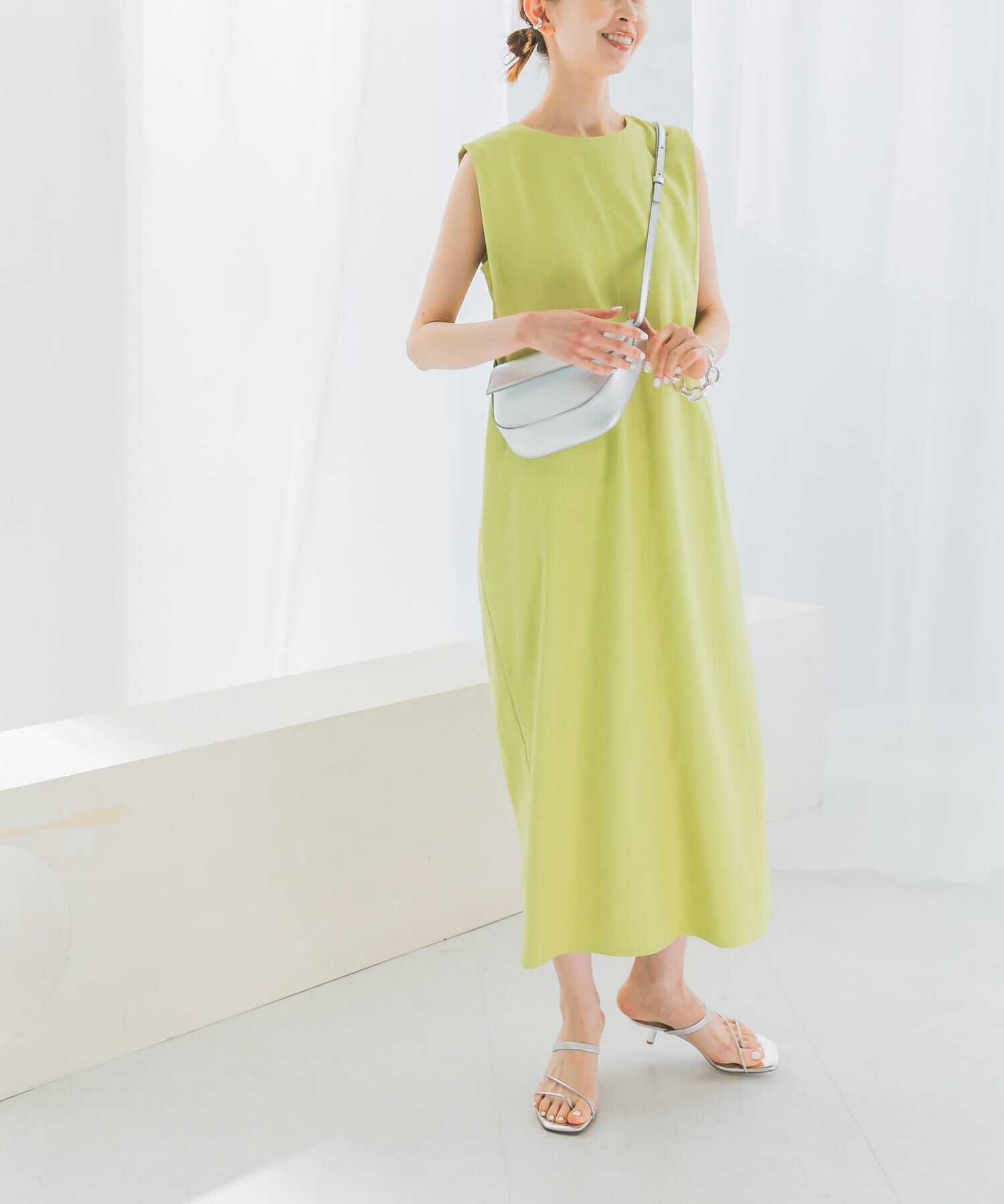 URBAN RESEARCH ROSSO「接触冷感リネン混ストレートワンピース」|ワンピース|