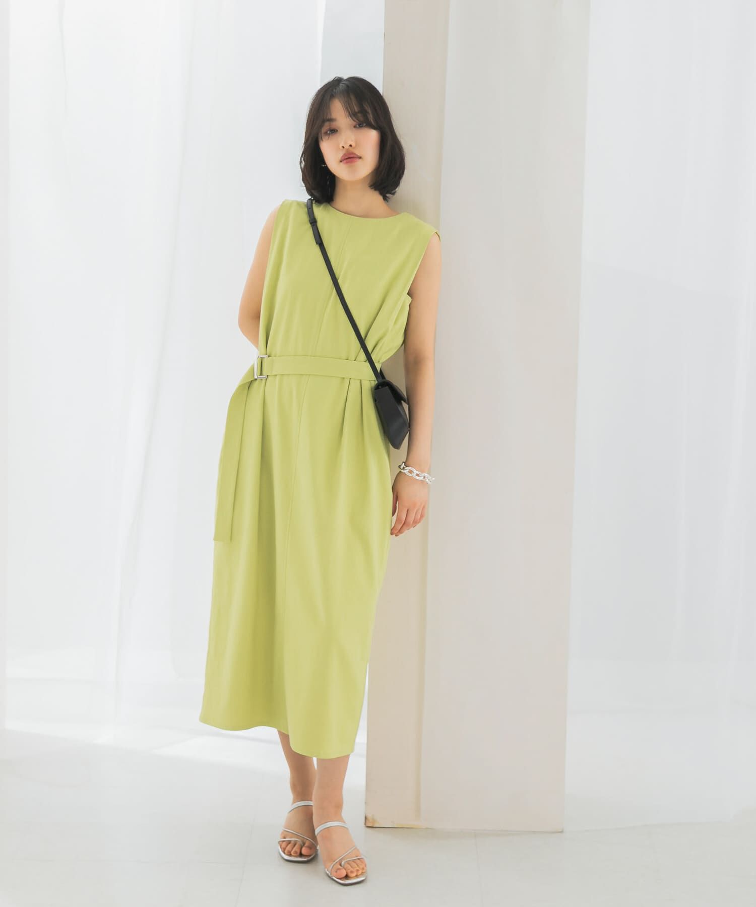 URBAN RESEARCH ROSSO「接触冷感リネン混ストレートワンピース」|ワンピース|