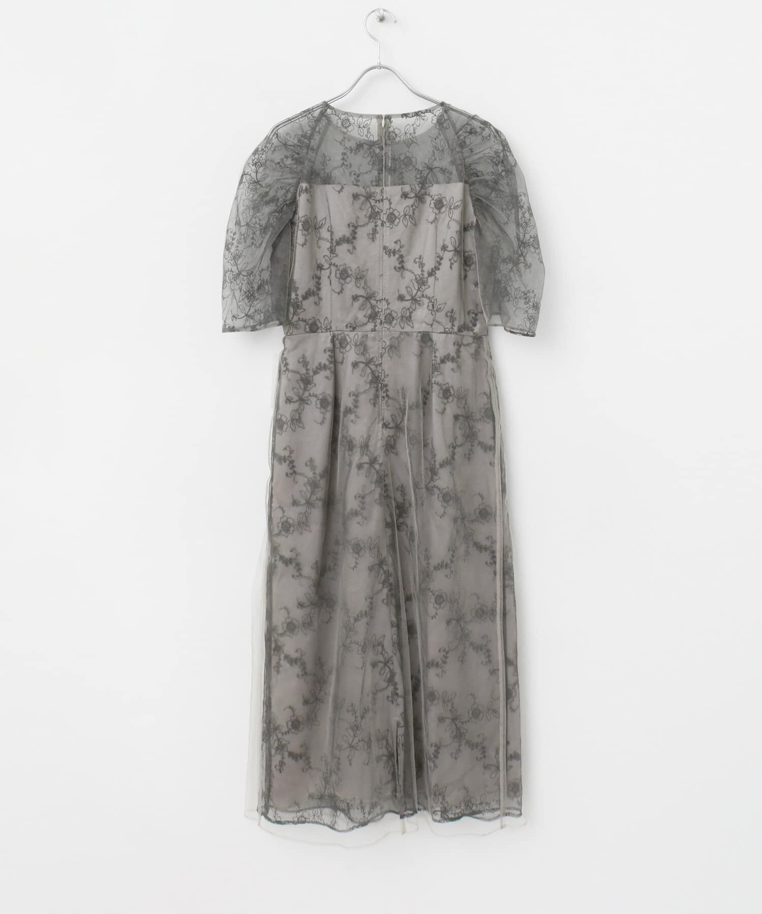 URBAN RESEARCH ROSSO「kaene　ボリュームスリーブレースドレス」|ワンピース|