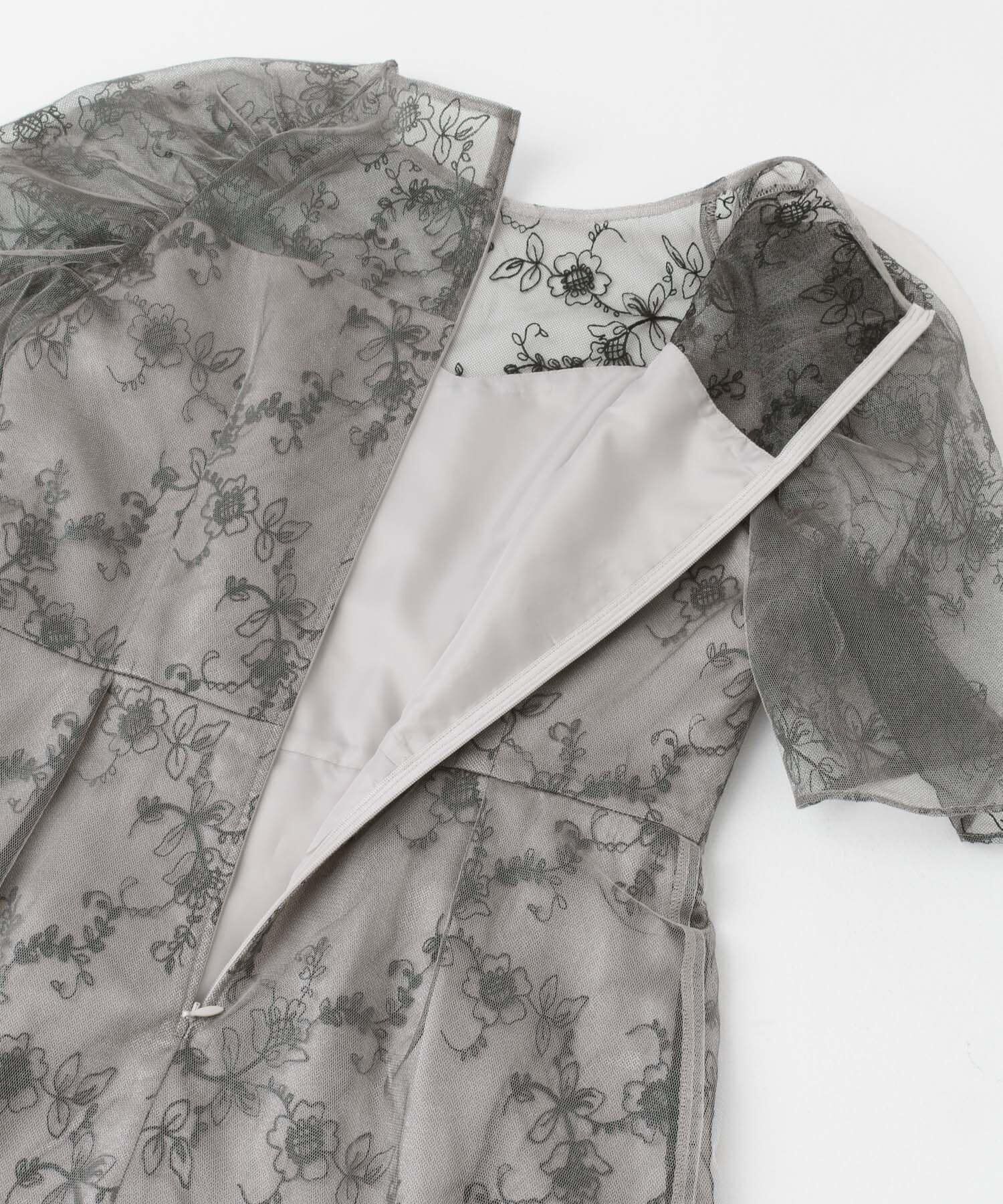 URBAN RESEARCH ROSSO「kaene　ボリュームスリーブレースドレス」|ワンピース|