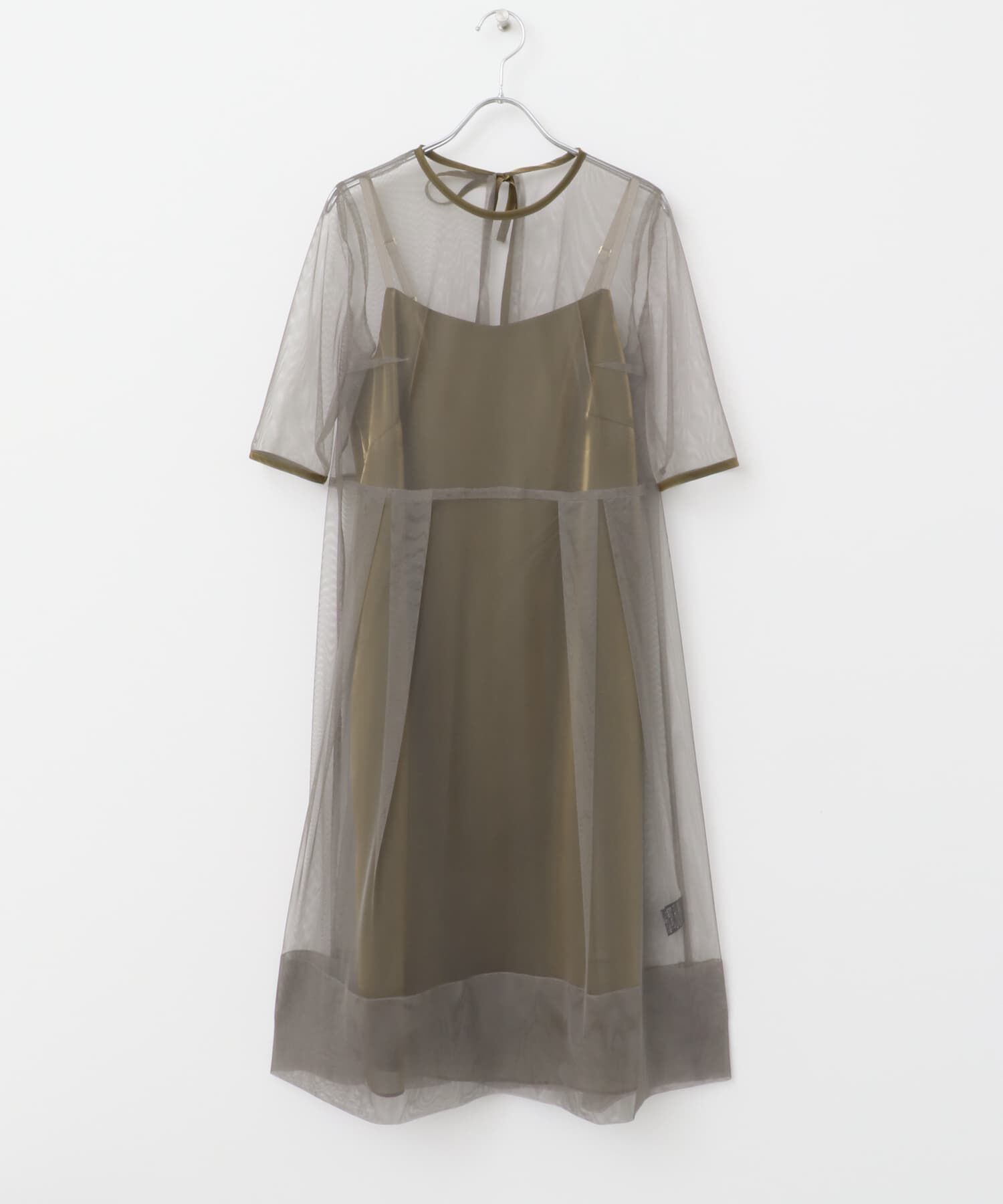 URBAN RESEARCH ROSSO「kaene　シャンブレーキャミドッキングドレス(sh)」|ワンピース|