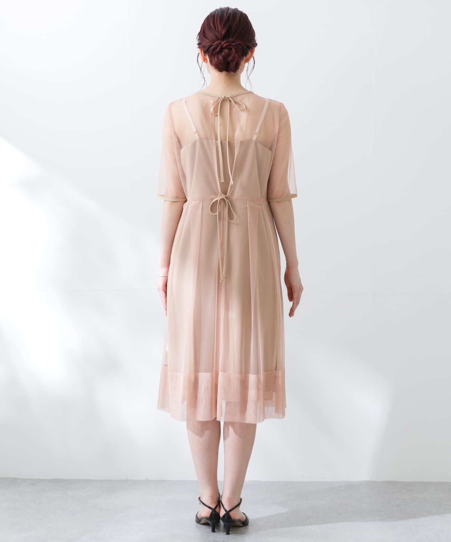 URBAN RESEARCH ROSSO「kaene　シャンブレーキャミドッキングドレス(sh)」|ワンピース|