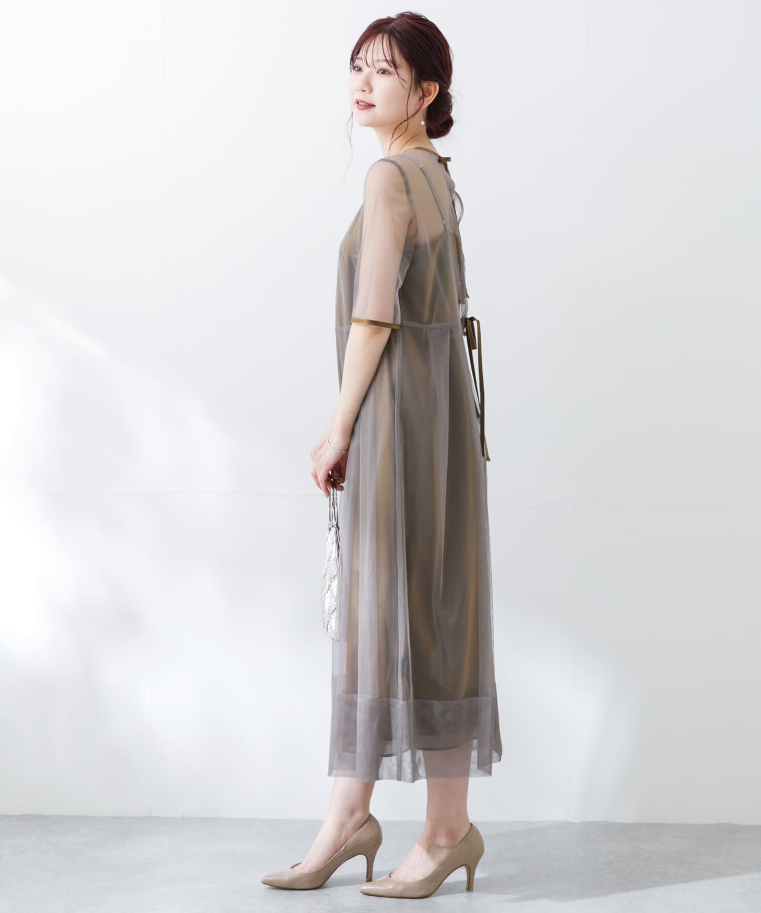 URBAN RESEARCH ROSSO「kaene　シャンブレーキャミドッキングドレス(lo)」|ワンピース|