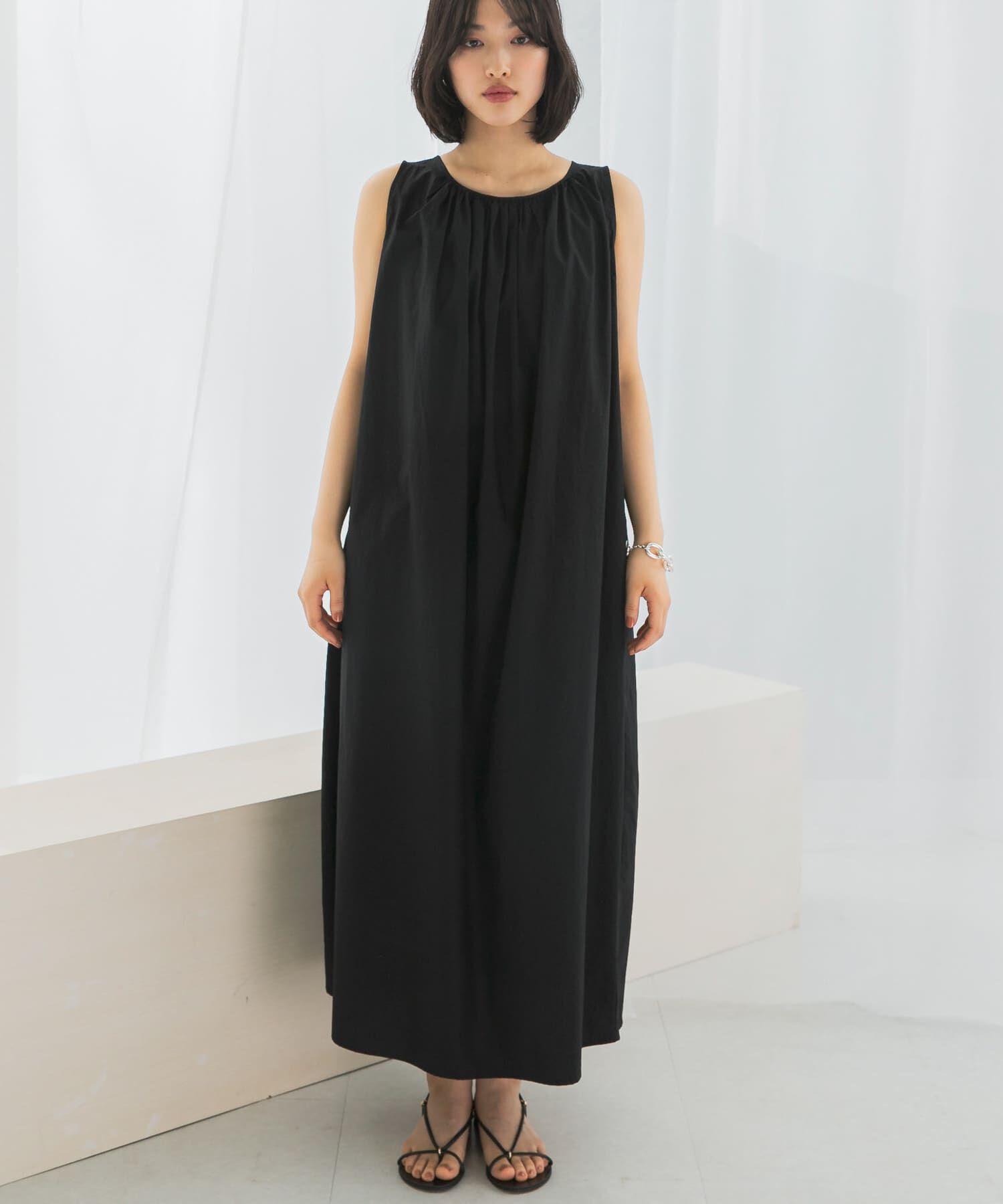 URBAN RESEARCH ROSSO「le　RELAXED FIT SHIRRING DRESS」|ワンピース|