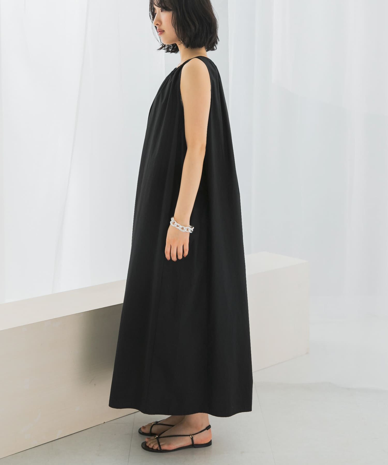 URBAN RESEARCH ROSSO「le　RELAXED FIT SHIRRING DRESS」|ワンピース|