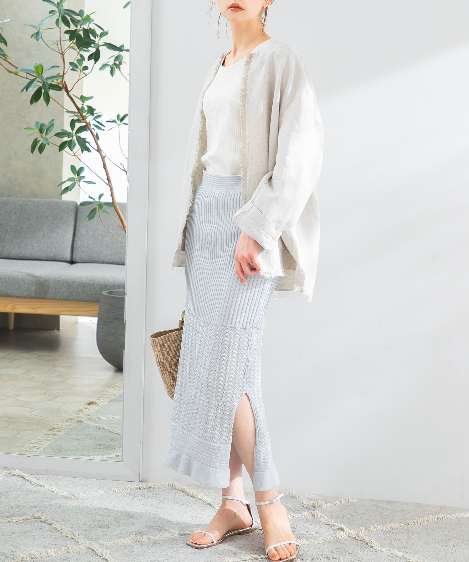 URBAN RESEARCH ROSSO「TRICOTE　PATTERN SKIRT」|スカート|