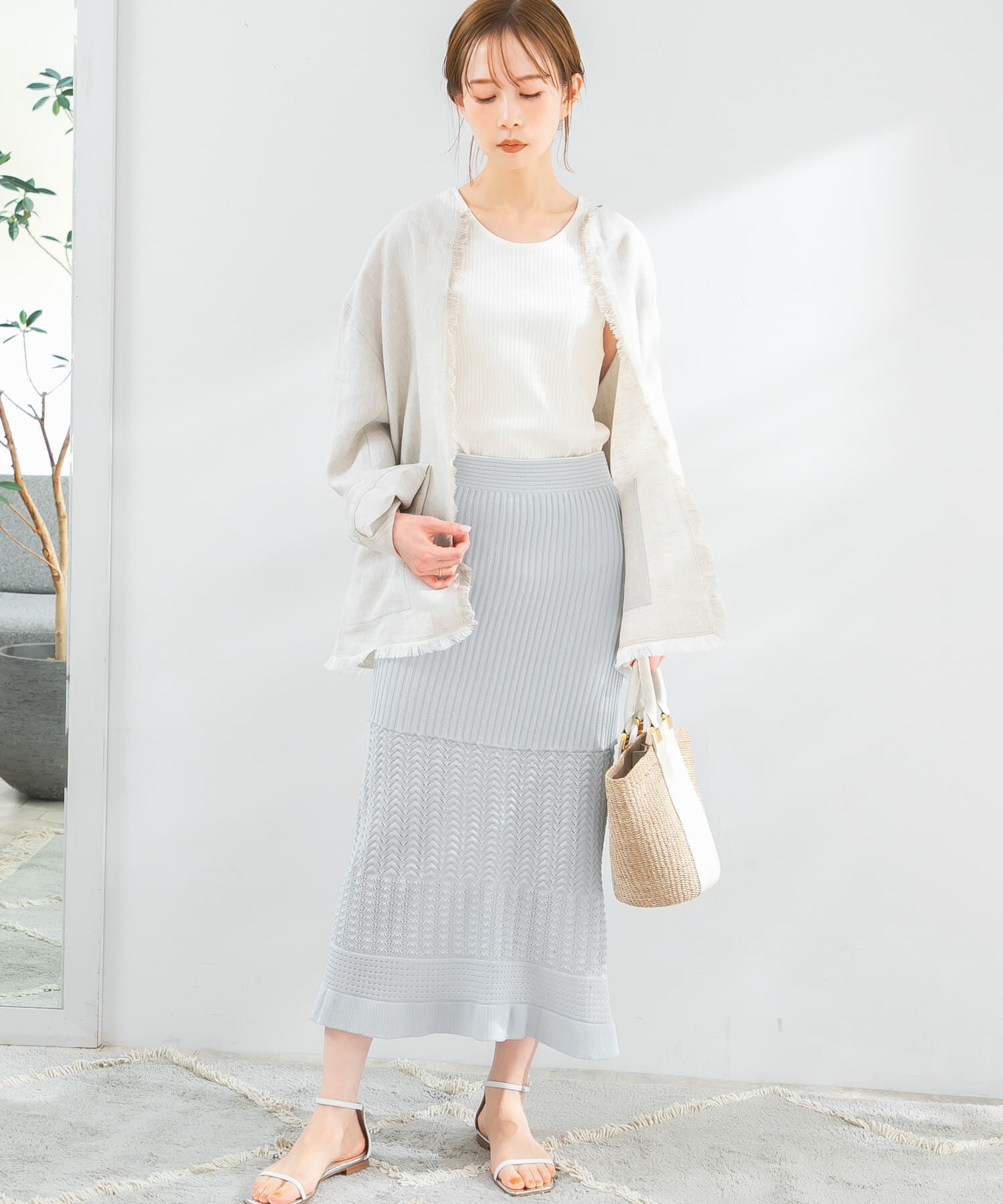 URBAN RESEARCH ROSSO「TRICOTE　PATTERN SKIRT」|スカート|