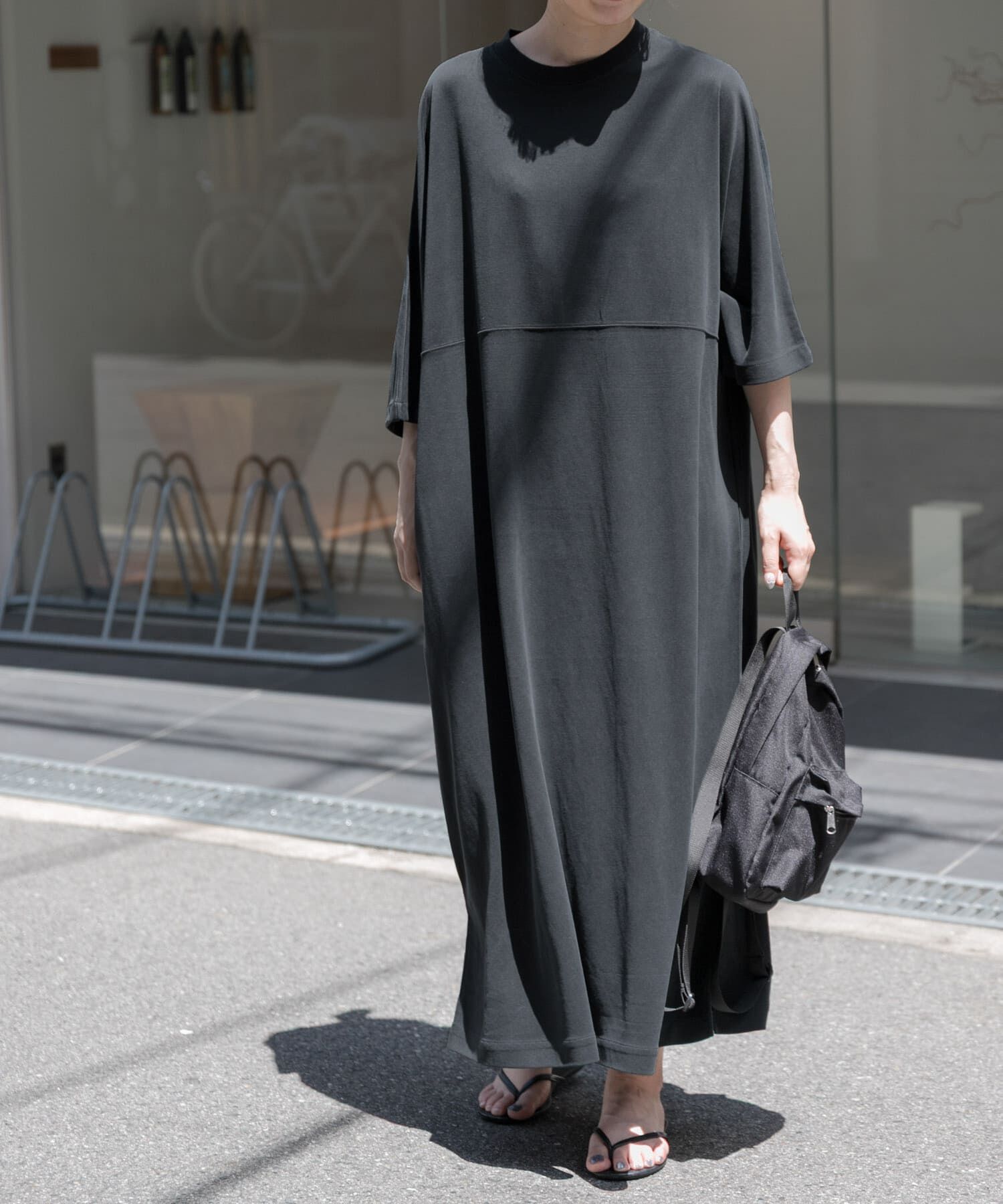 URBAN RESEARCH DOORS「FORK&SPOON　モダールカノコクルーネックワンピース」|ワンピース|