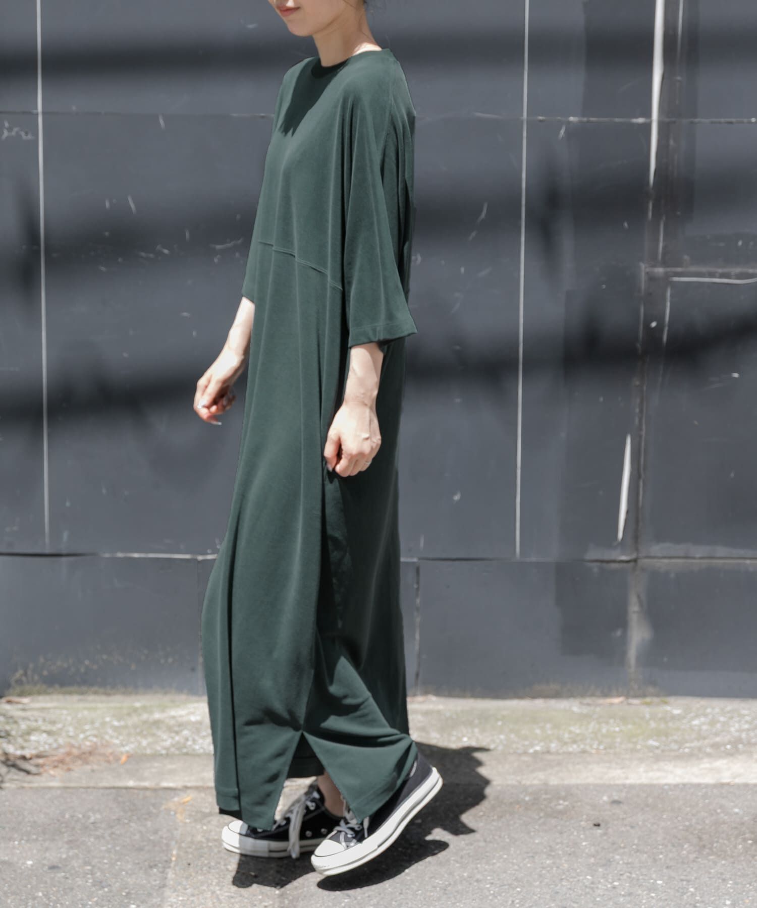 URBAN RESEARCH DOORS「FORK&SPOON　モダールカノコクルーネックワンピース」|ワンピース|