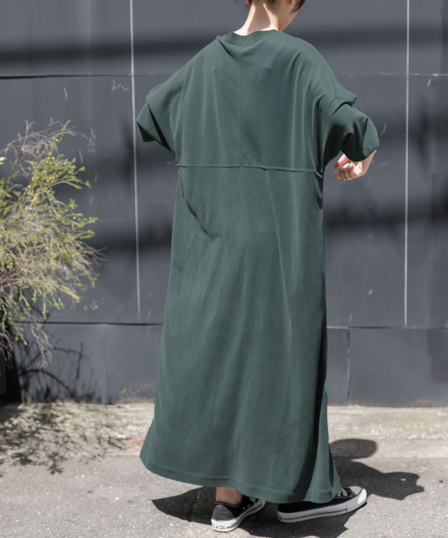 URBAN RESEARCH DOORS「FORK&SPOON　モダールカノコクルーネックワンピース」|ワンピース|