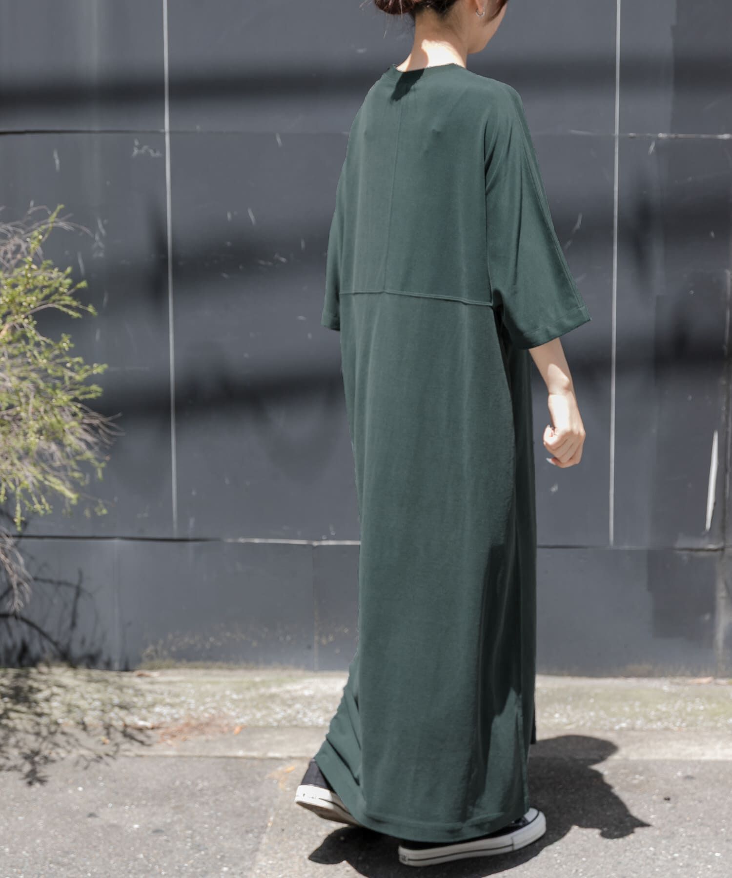 URBAN RESEARCH DOORS「FORK&SPOON　モダールカノコクルーネックワンピース」|ワンピース|