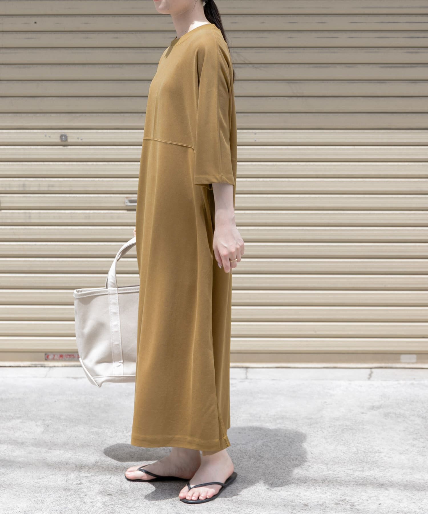 URBAN RESEARCH DOORS「FORK&SPOON　モダールカノコクルーネックワンピース」|ワンピース|