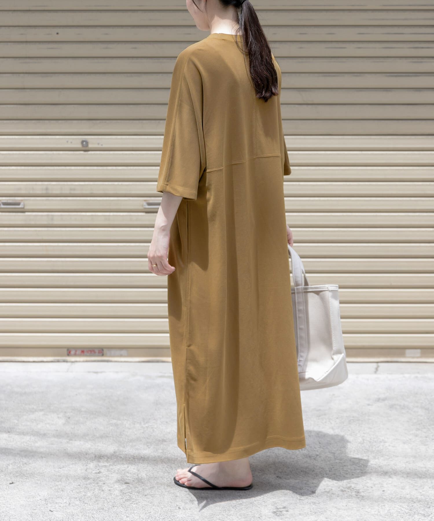 URBAN RESEARCH DOORS「FORK&SPOON　モダールカノコクルーネックワンピース」|ワンピース|