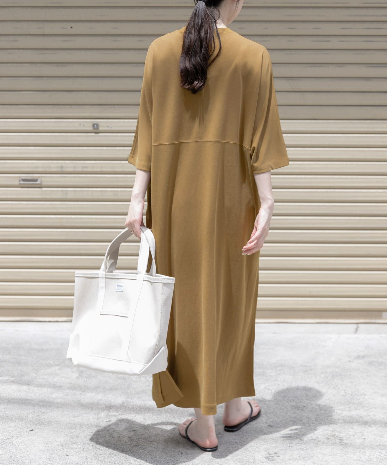 URBAN RESEARCH DOORS「FORK&SPOON　モダールカノコクルーネックワンピース」|ワンピース|