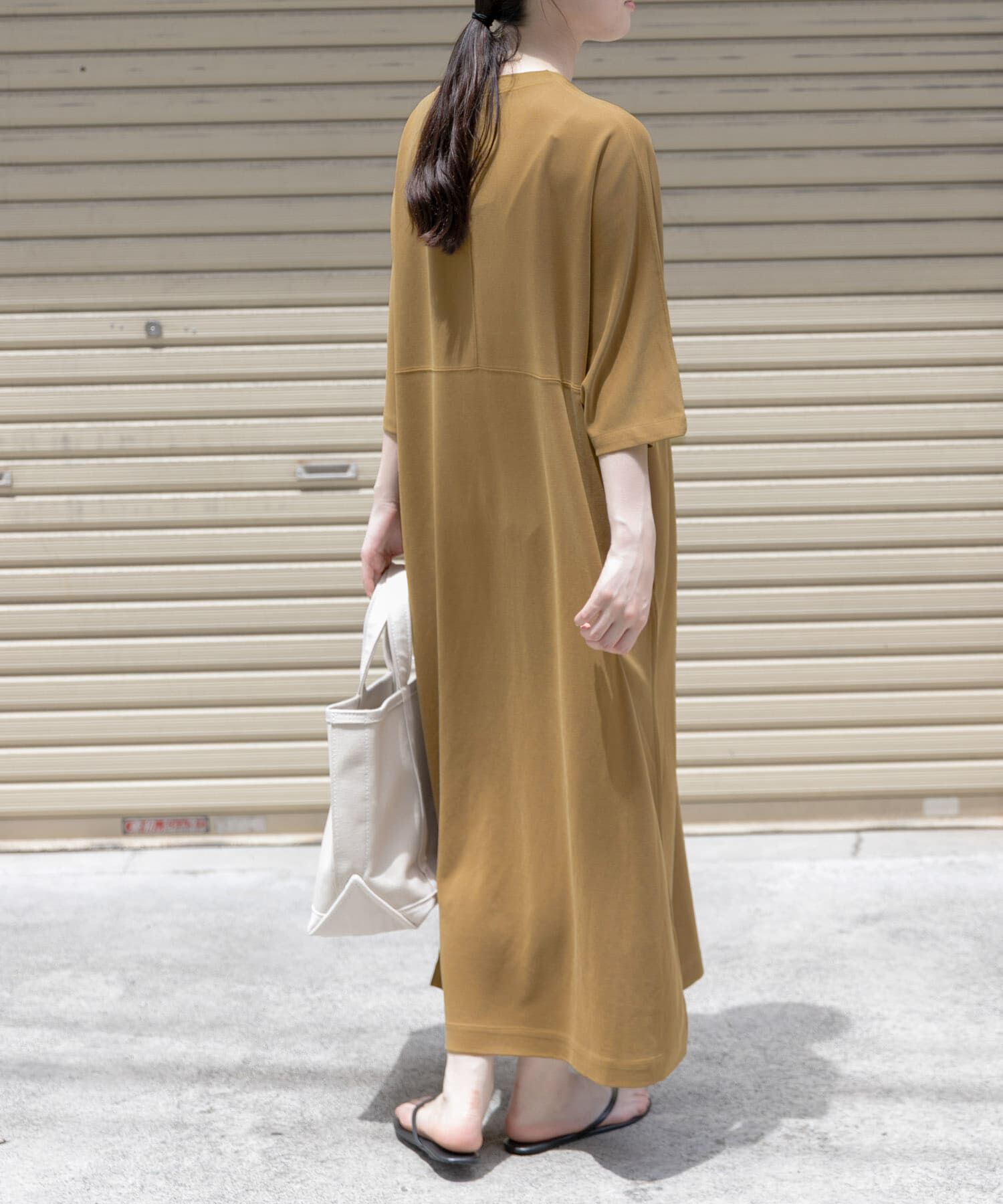 URBAN RESEARCH DOORS「FORK&SPOON　モダールカノコクルーネックワンピース」|ワンピース|