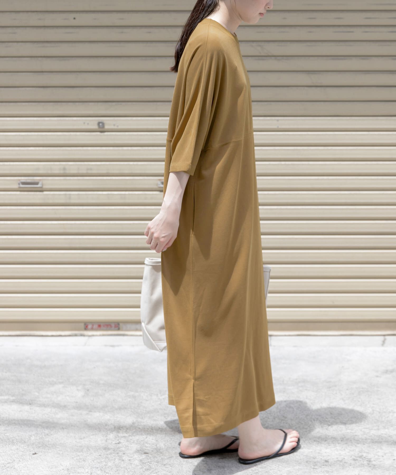 URBAN RESEARCH DOORS「FORK&SPOON　モダールカノコクルーネックワンピース」|ワンピース|