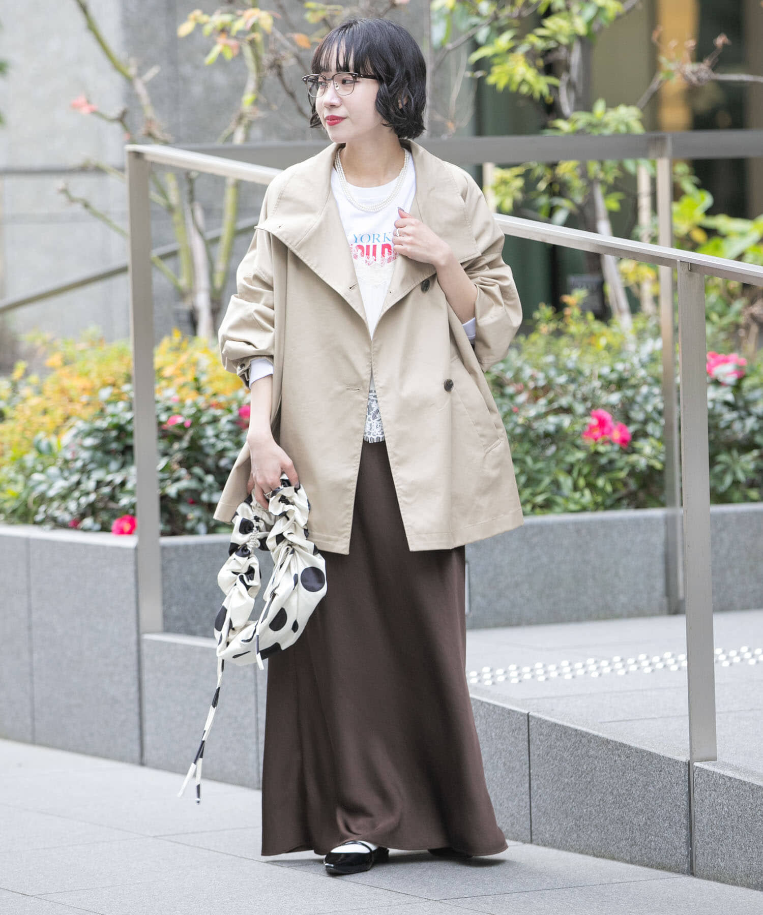 URBAN RESEARCH「スタンドカラーミドル丈トレンチコート」|トレンチコート|