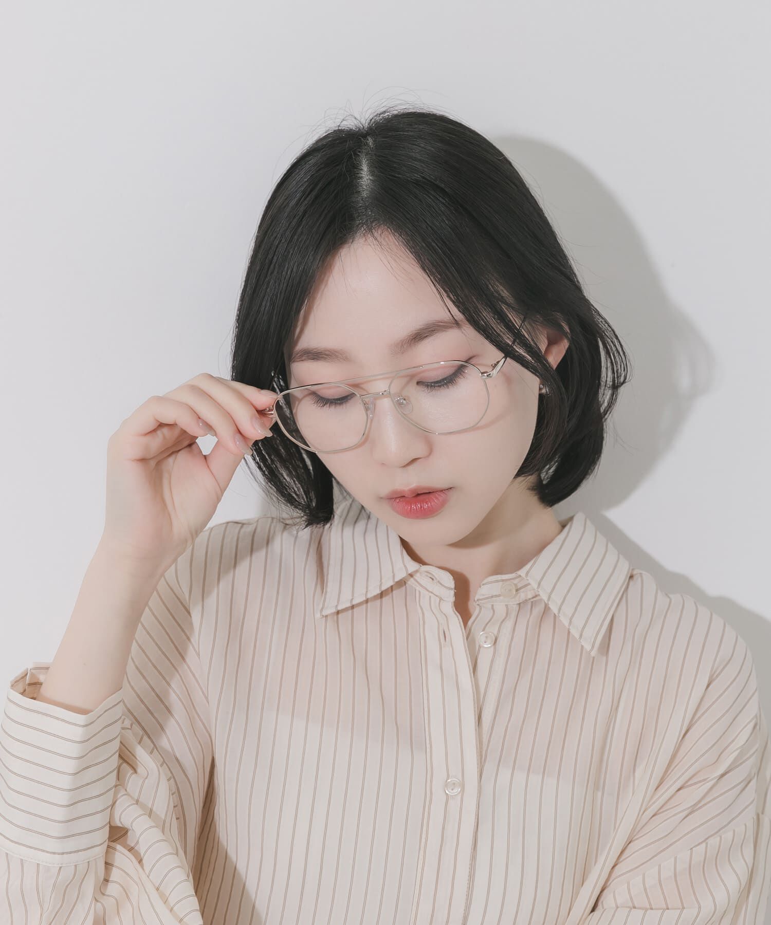 SMELLY「ダブルブリッジダテメガネ」|メガネ|