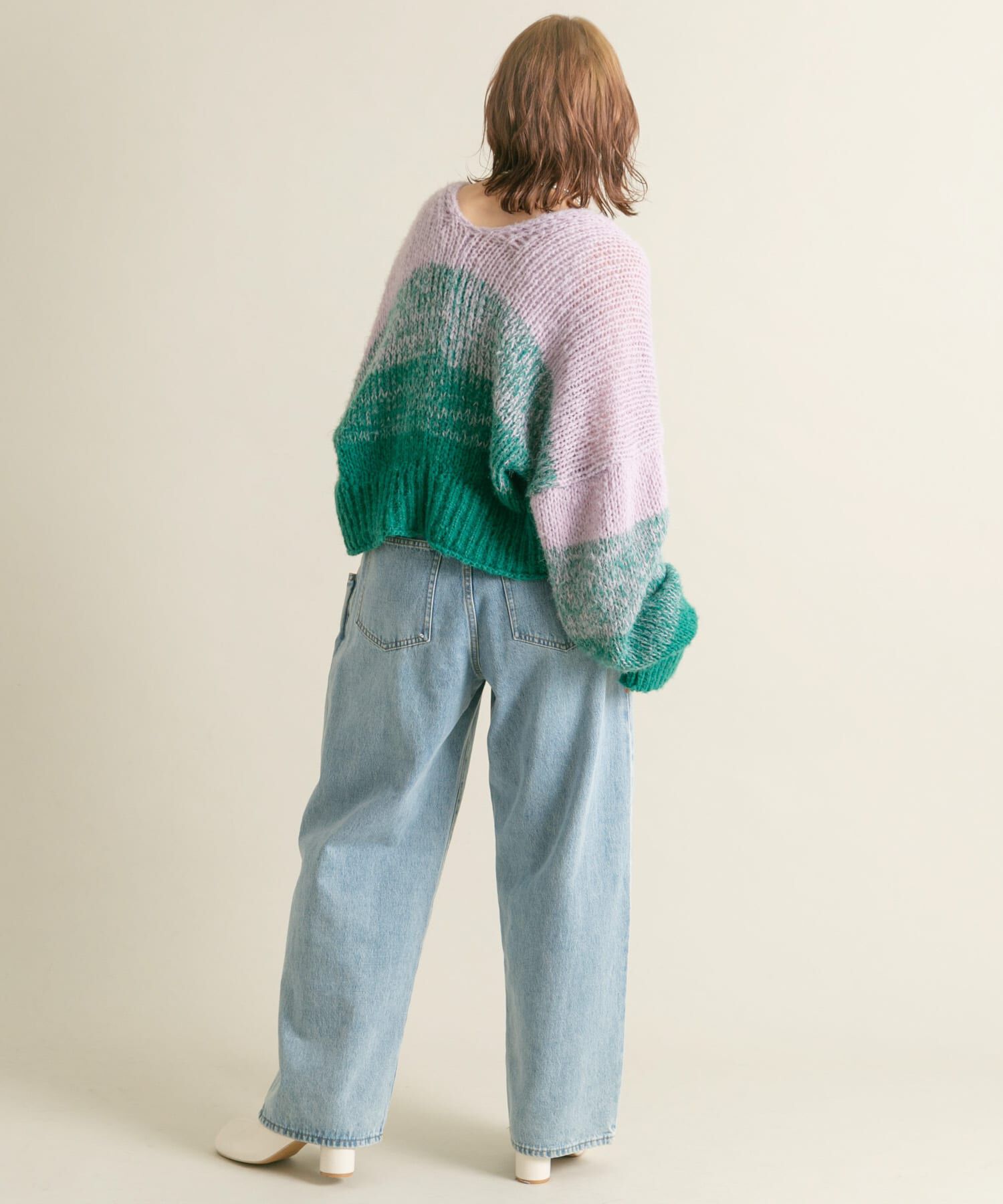  「『WEB/一部店舗限定』グラデーションショートカーディガン」|カーディガン|