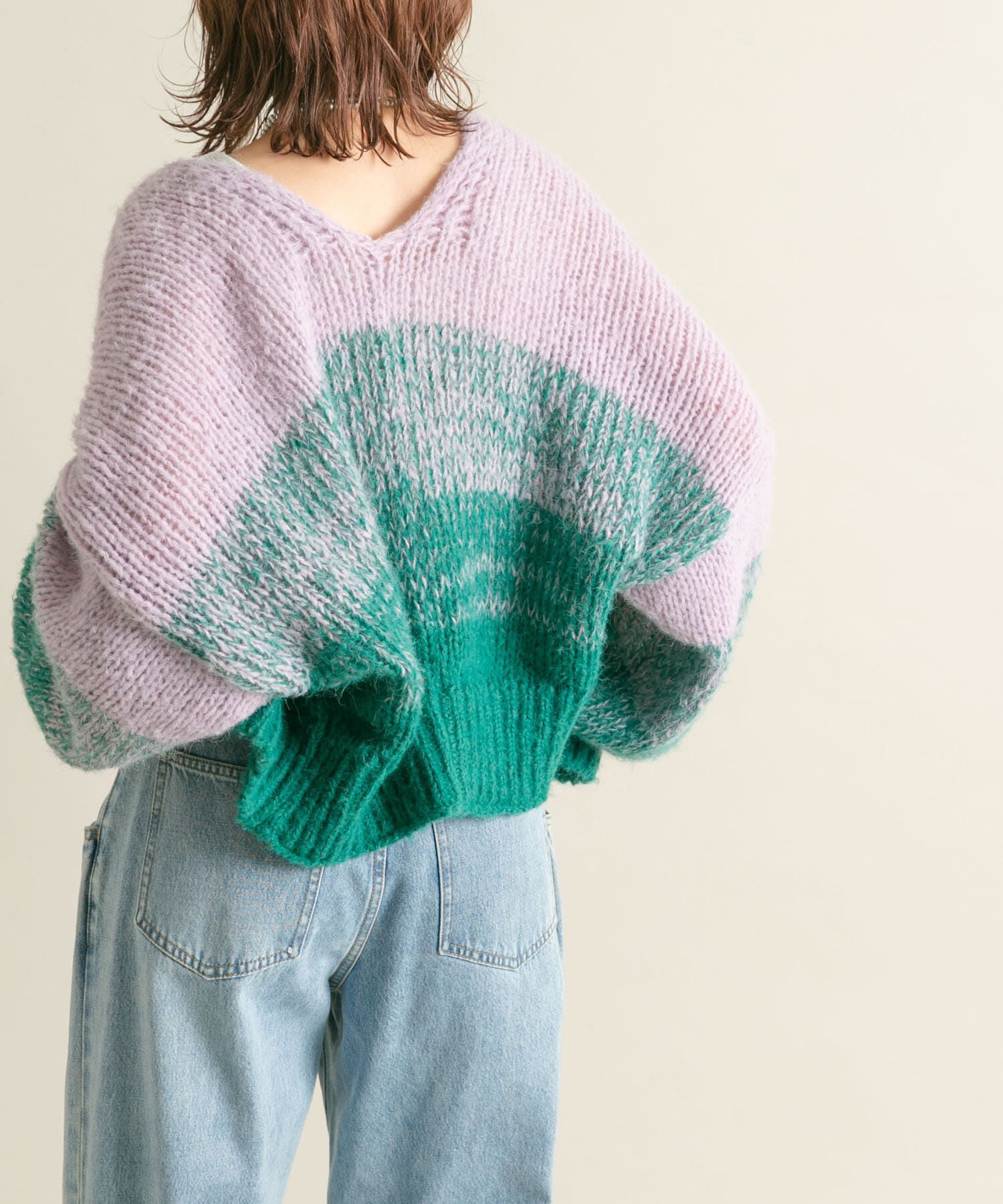  「『WEB/一部店舗限定』グラデーションショートカーディガン」|カーディガン|