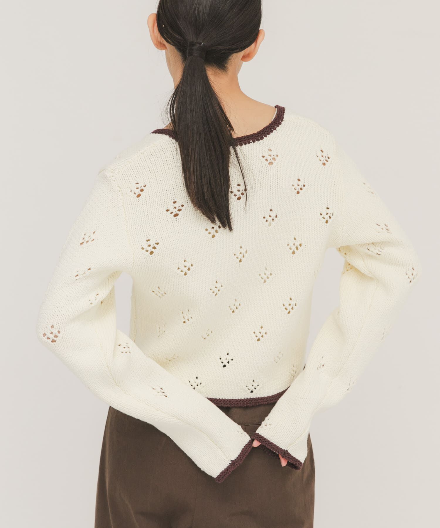  「アイレットコンパクトカーディガン」|カーディガン|