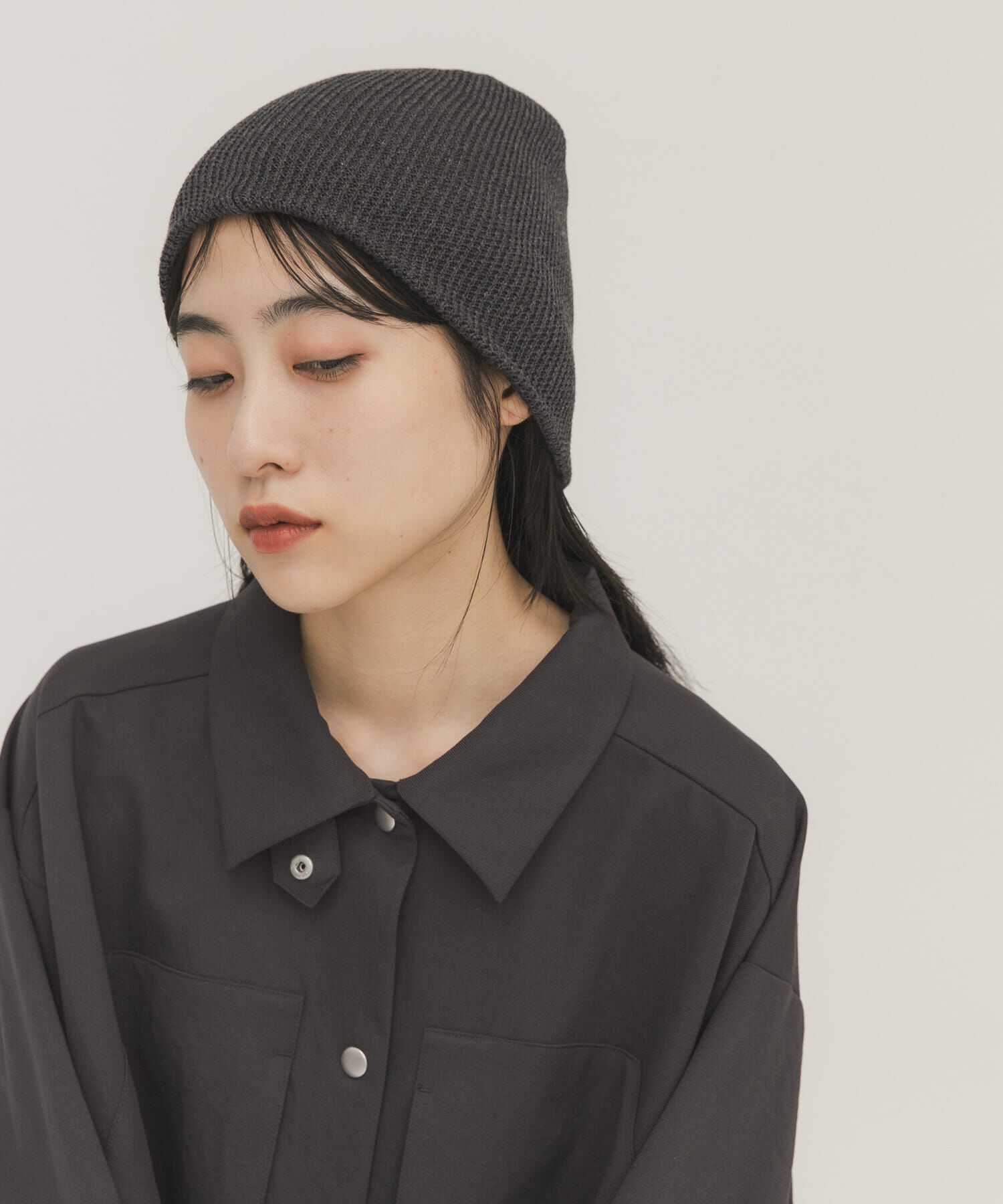  「リブニットビーニー」|ニット帽|