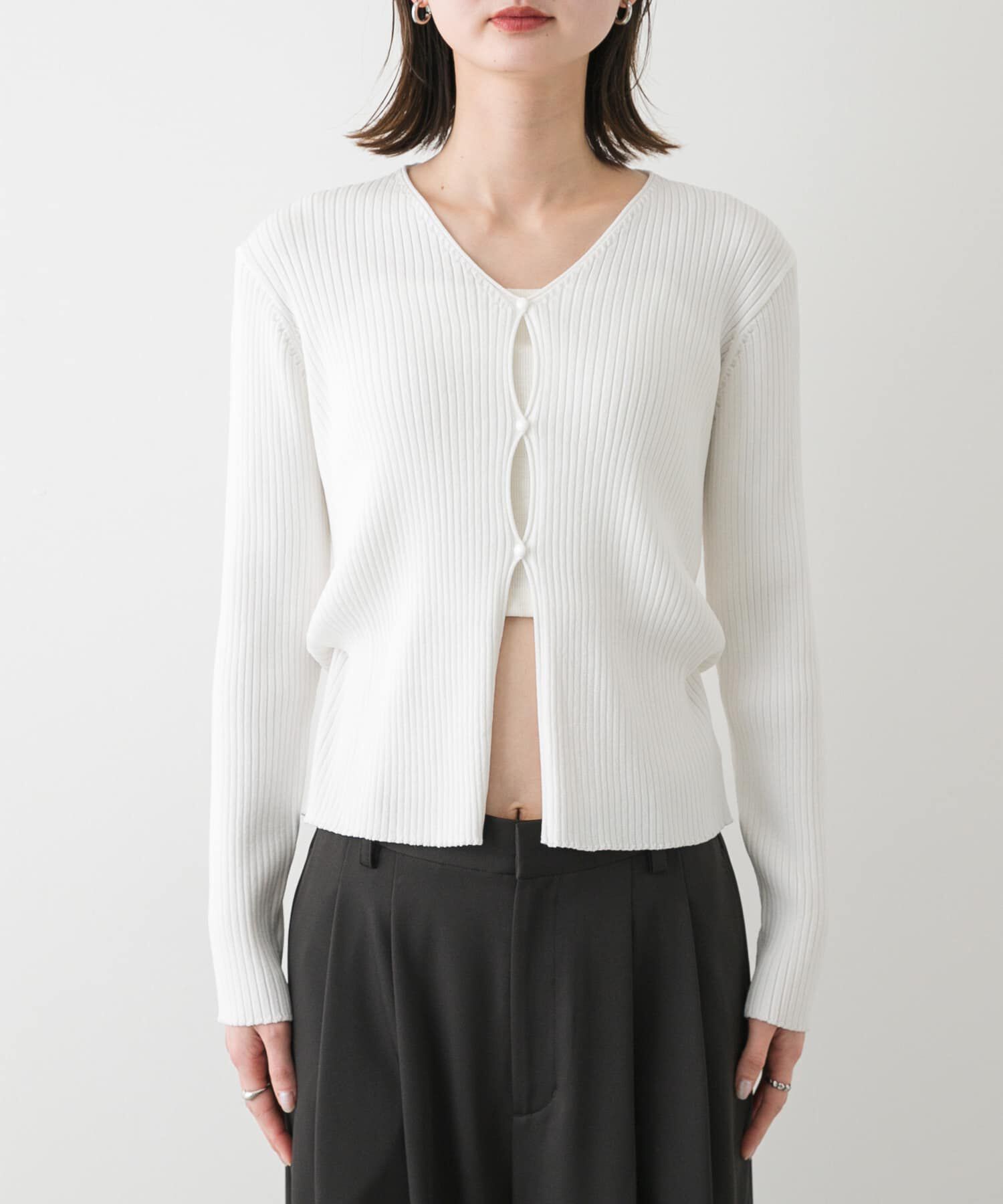 SENSE OF PLACE by URBAN RESEARCH「サイドタックコンパクトリブカーディガン」|カーディガン|