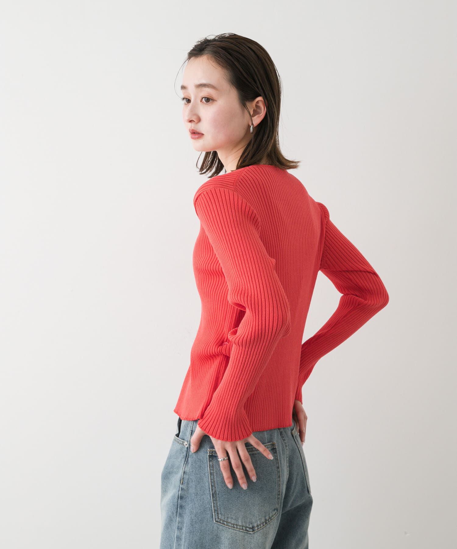 SENSE OF PLACE by URBAN RESEARCH「サイドタックコンパクトリブカーディガン」|カーディガン|