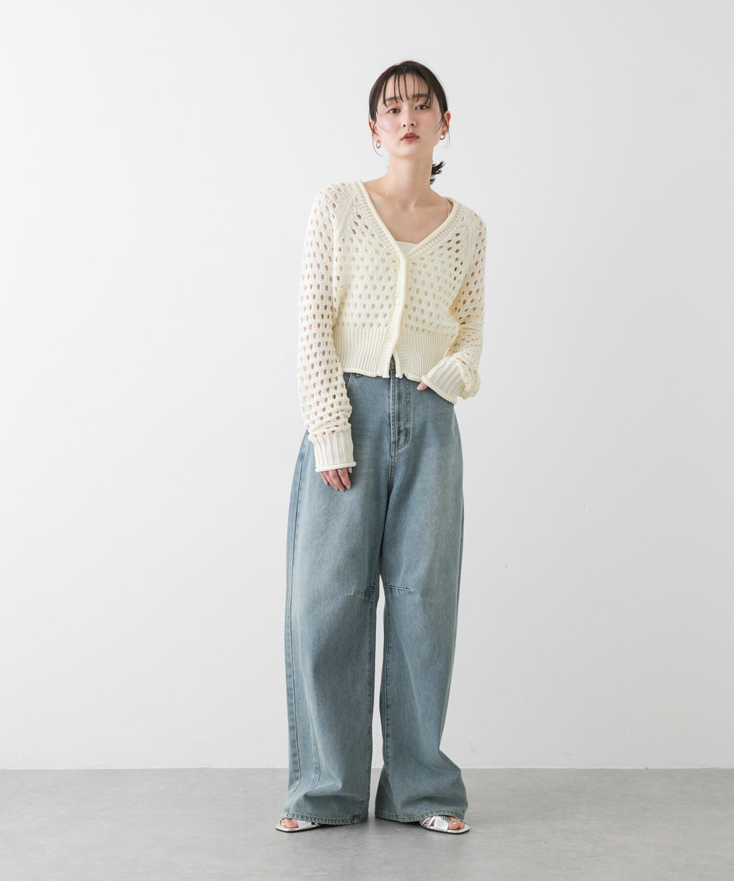 SENSE OF PLACE by URBAN RESEARCH「スパンコールメッシュカーディガン」|カーディガン|