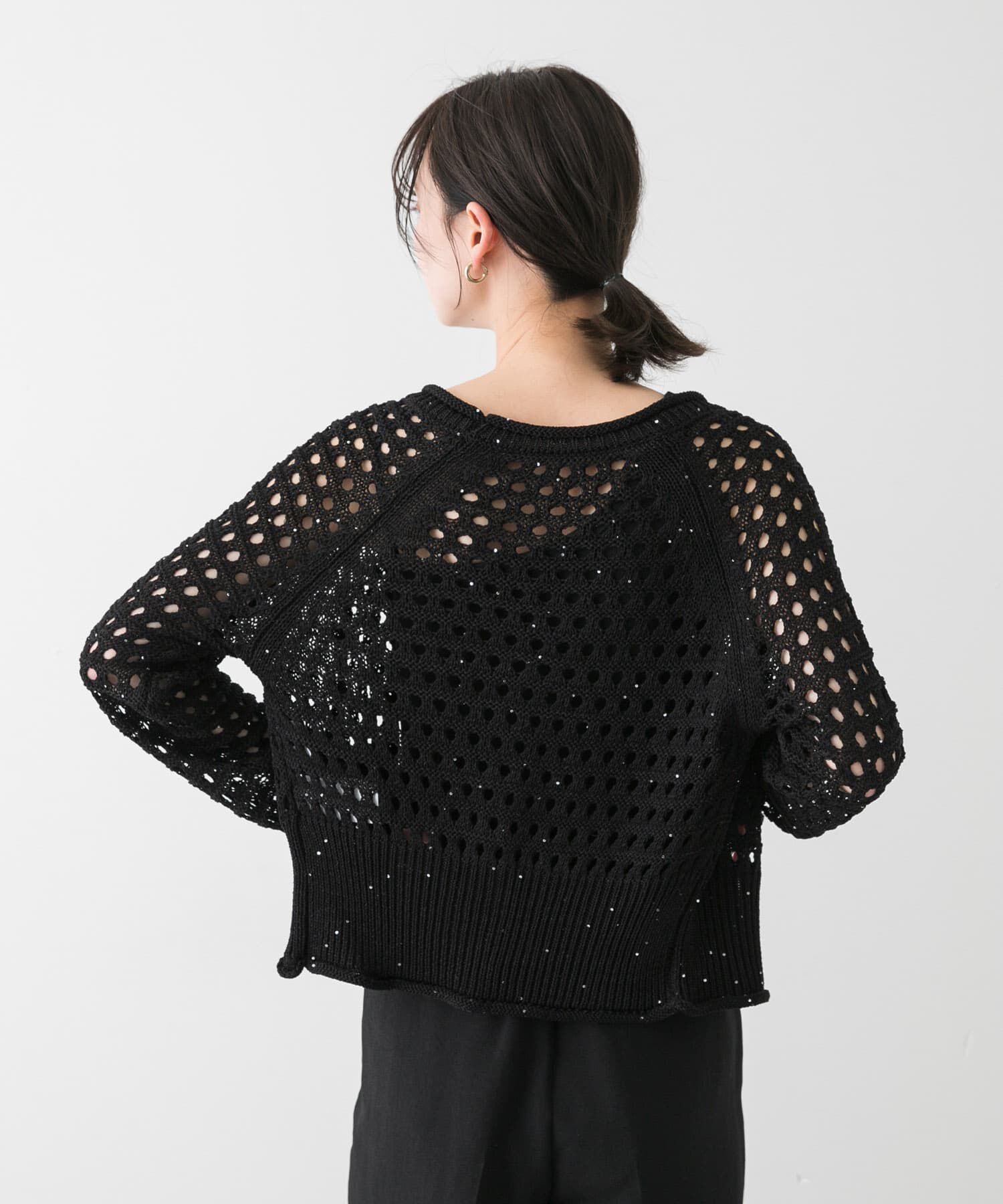 SENSE OF PLACE by URBAN RESEARCH「スパンコールメッシュカーディガン」|カーディガン|