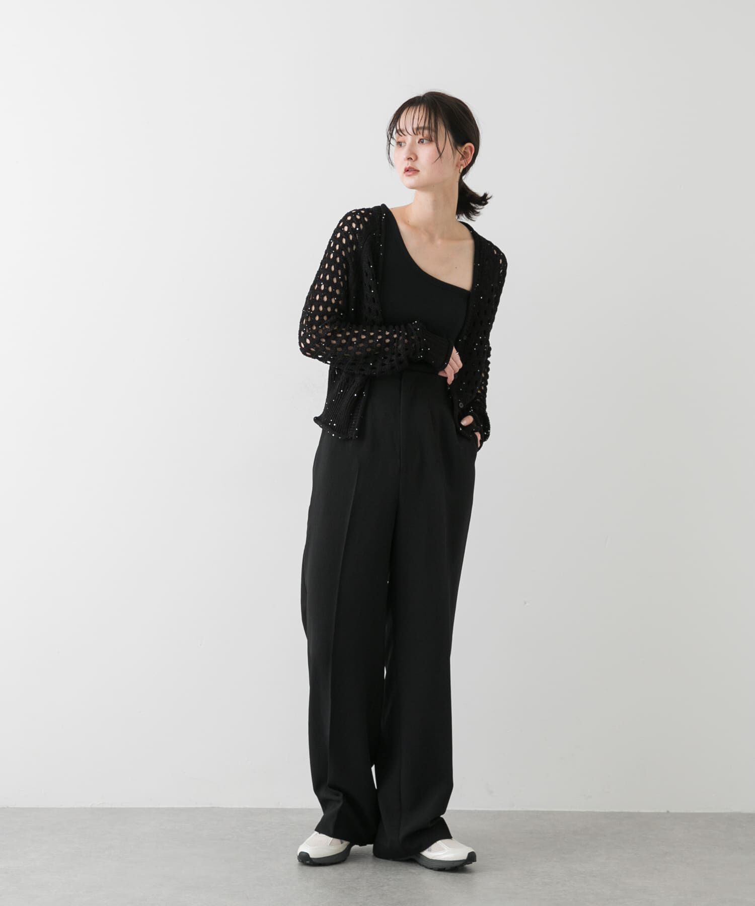 SENSE OF PLACE by URBAN RESEARCH「スパンコールメッシュカーディガン」|カーディガン|