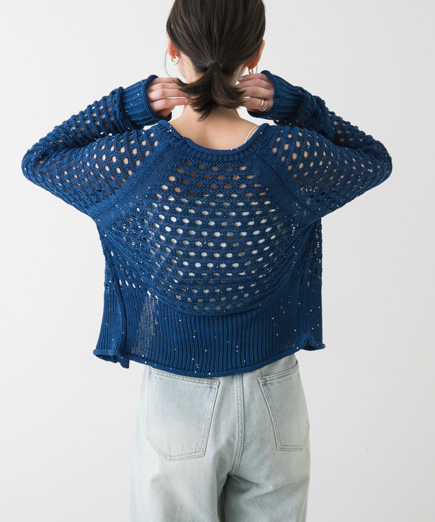 SENSE OF PLACE by URBAN RESEARCH「スパンコールメッシュカーディガン」|カーディガン|