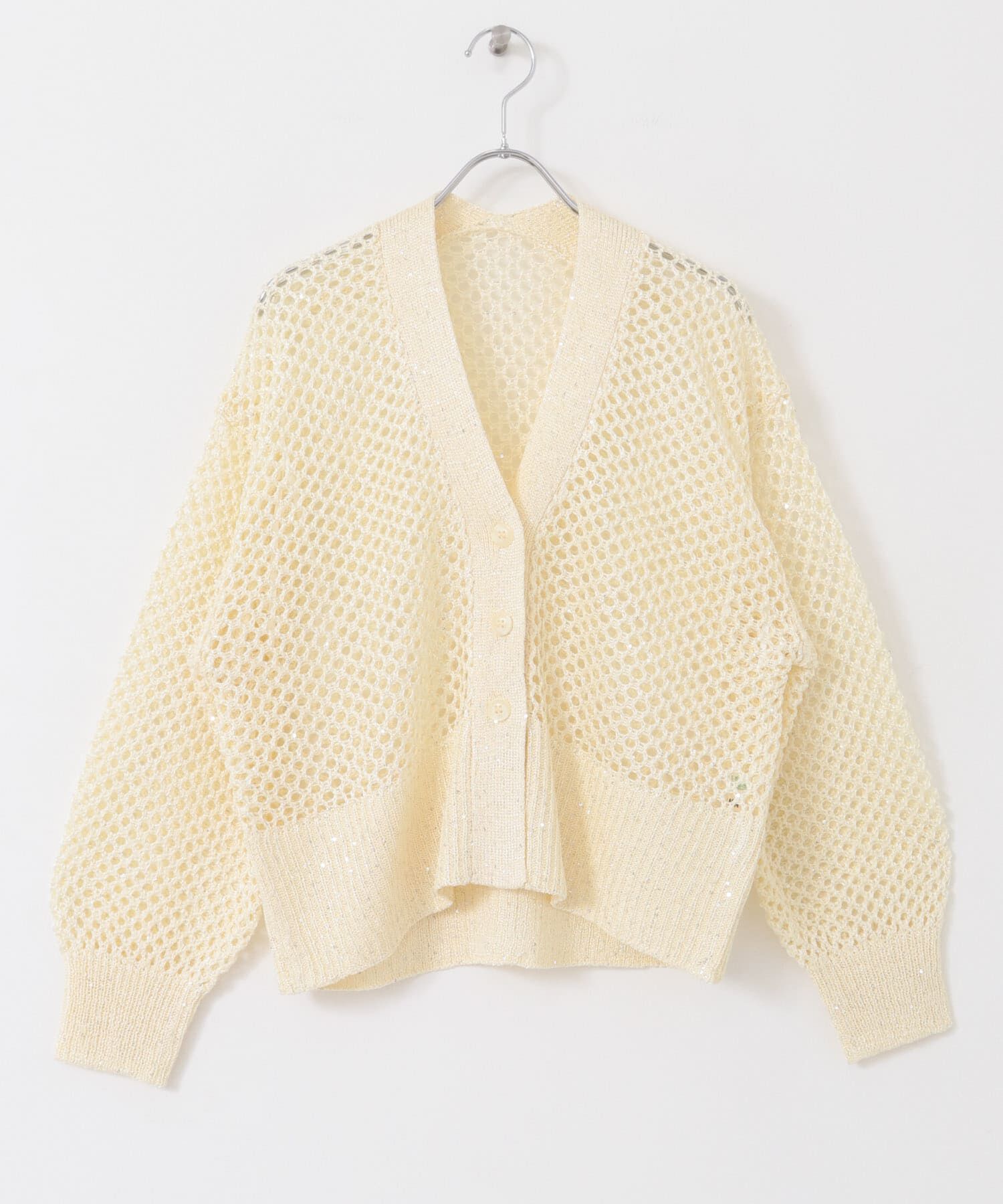 SENSE OF PLACE by URBAN RESEARCH「スパンコールメッシュカーディガン」|カーディガン|